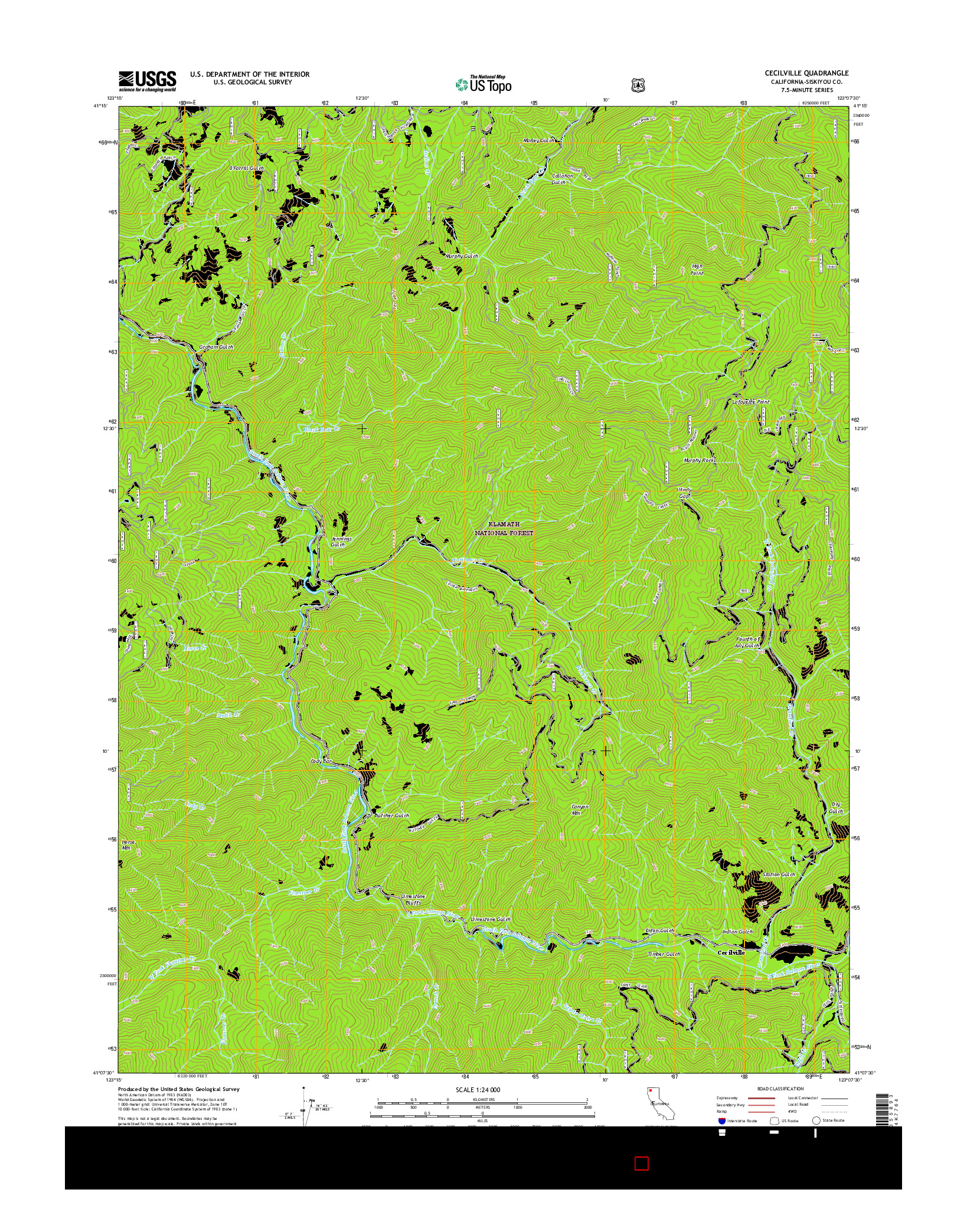 USGS US TOPO 7.5-MINUTE MAP FOR CECILVILLE, CA 2015