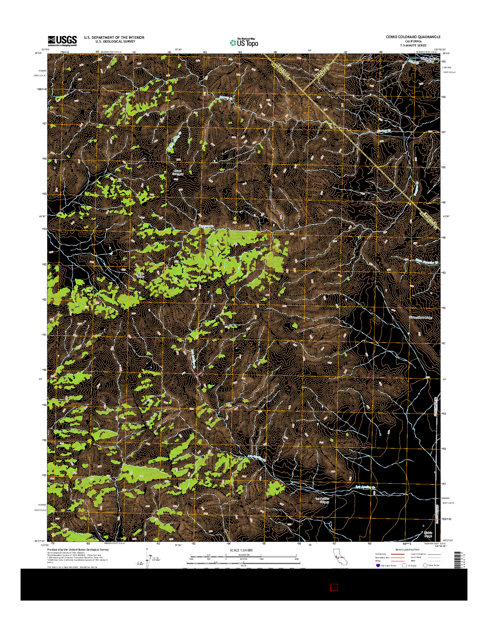 USGS US TOPO 7.5-MINUTE MAP FOR CERRO COLORADO, CA 2015