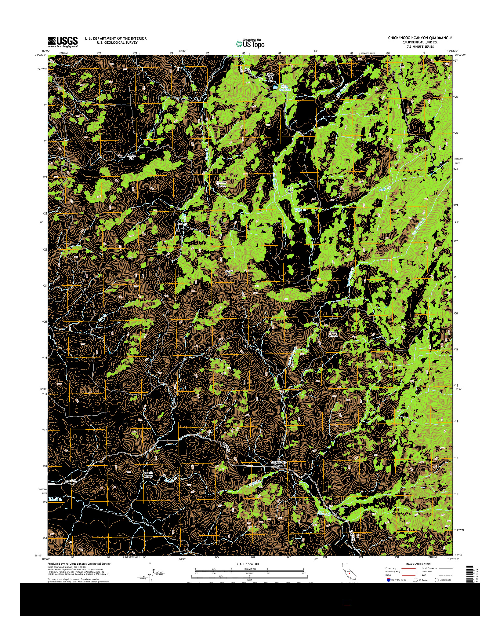 USGS US TOPO 7.5-MINUTE MAP FOR CHICKENCOOP CANYON, CA 2015