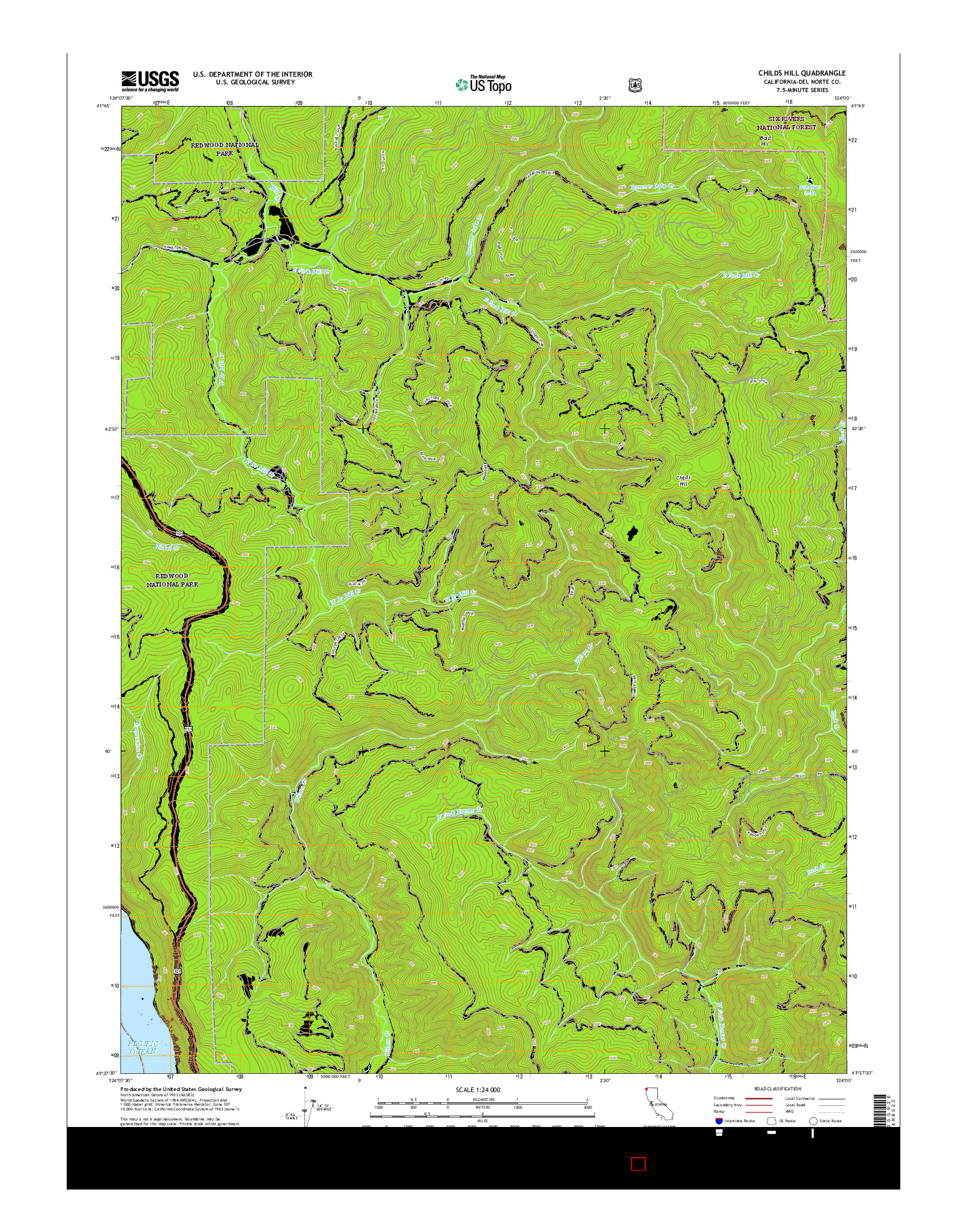 USGS US TOPO 7.5-MINUTE MAP FOR CHILDS HILL, CA 2015