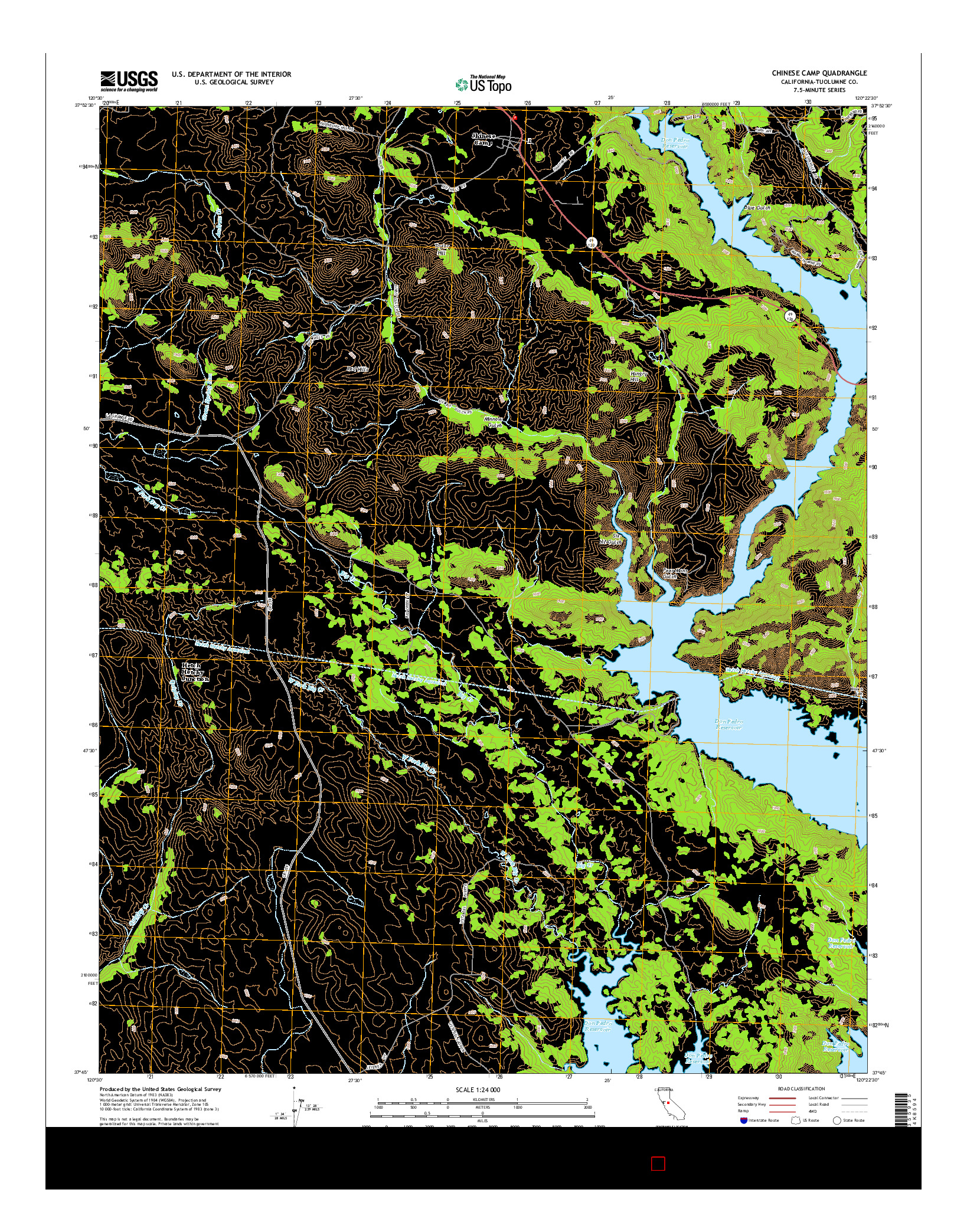 USGS US TOPO 7.5-MINUTE MAP FOR CHINESE CAMP, CA 2015