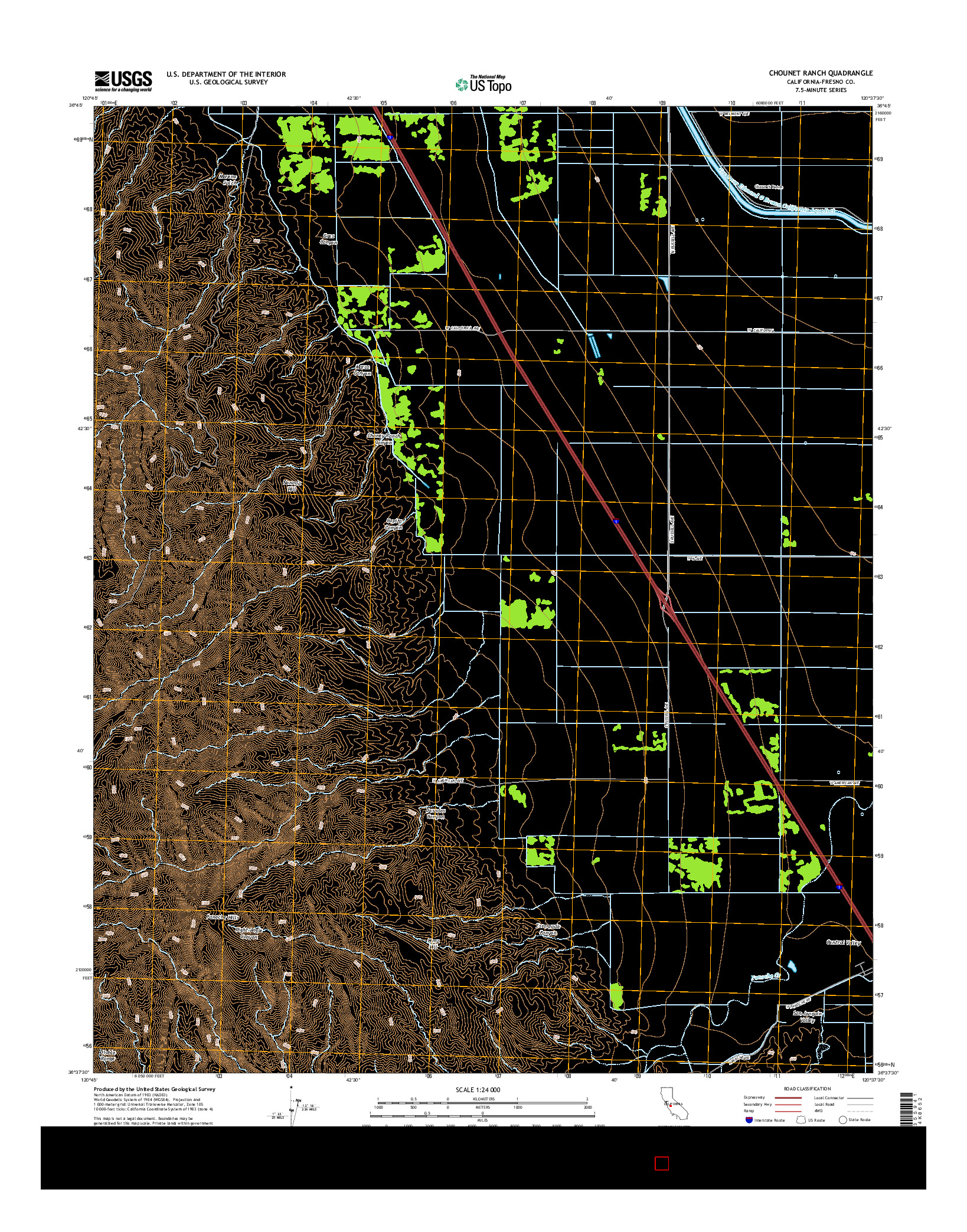 USGS US TOPO 7.5-MINUTE MAP FOR CHOUNET RANCH, CA 2015