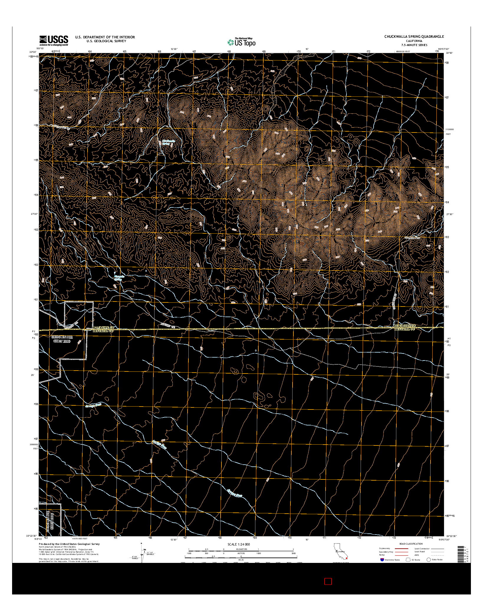 USGS US TOPO 7.5-MINUTE MAP FOR CHUCKWALLA SPRING, CA 2015