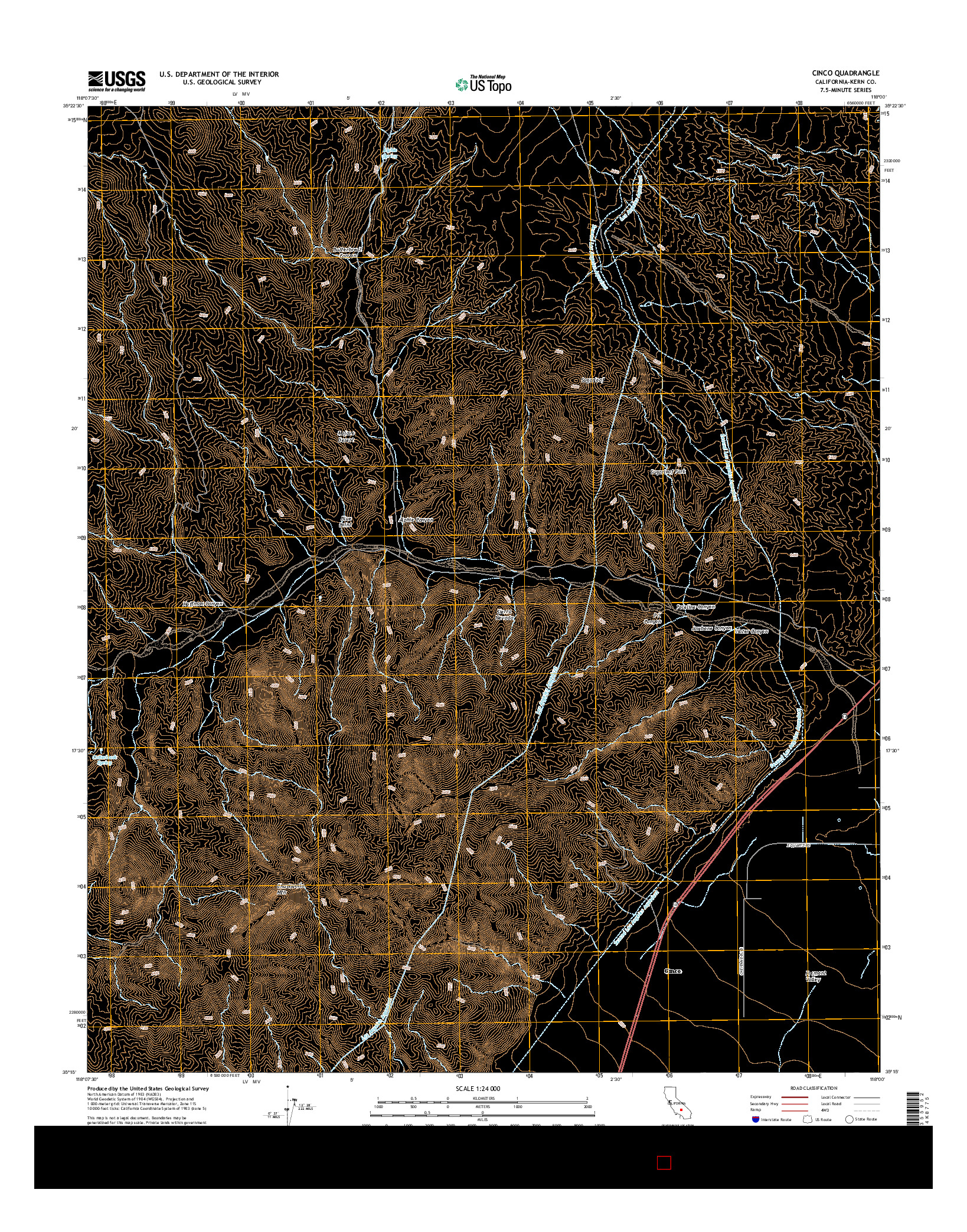 USGS US TOPO 7.5-MINUTE MAP FOR CINCO, CA 2015