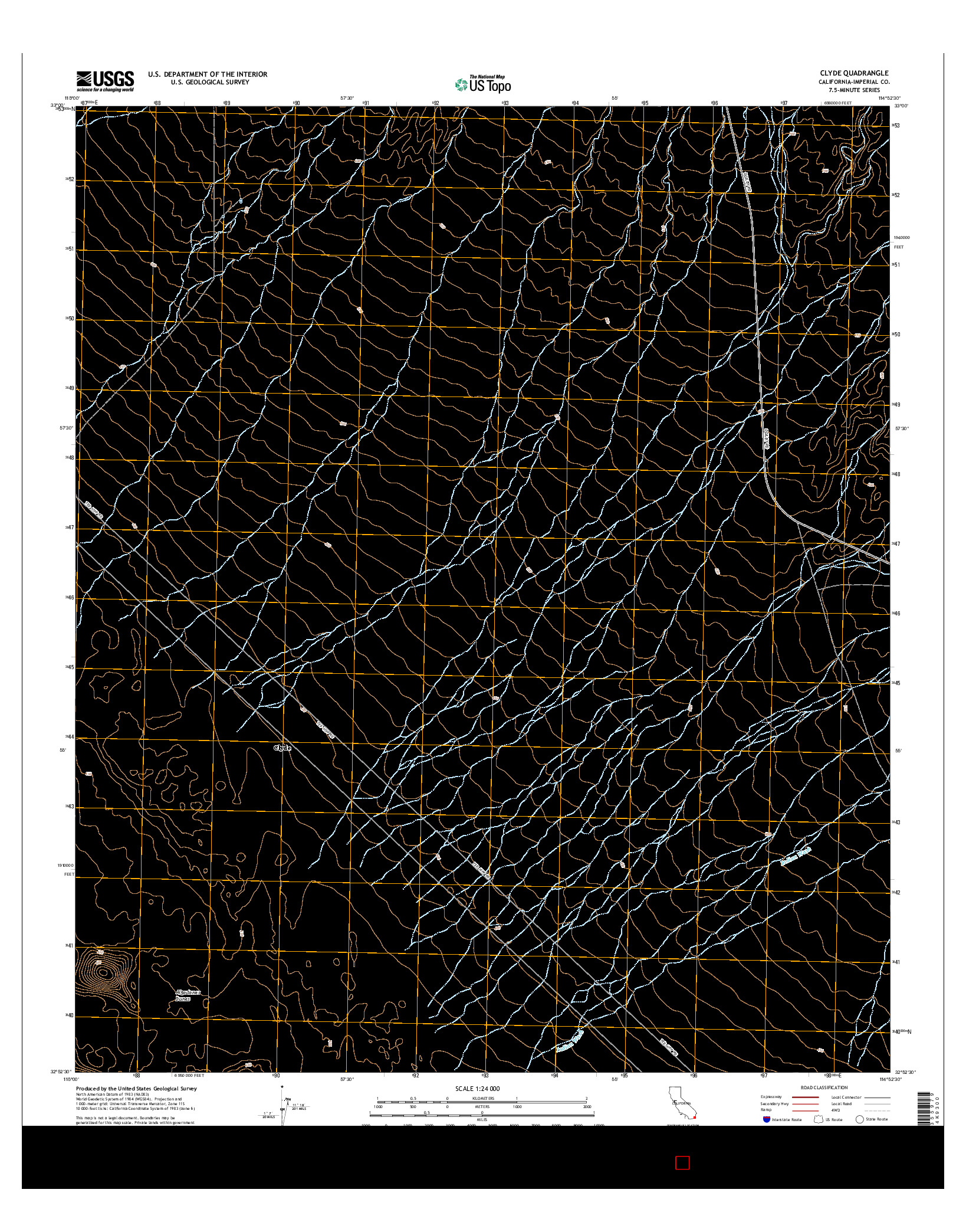 USGS US TOPO 7.5-MINUTE MAP FOR CLYDE, CA 2015