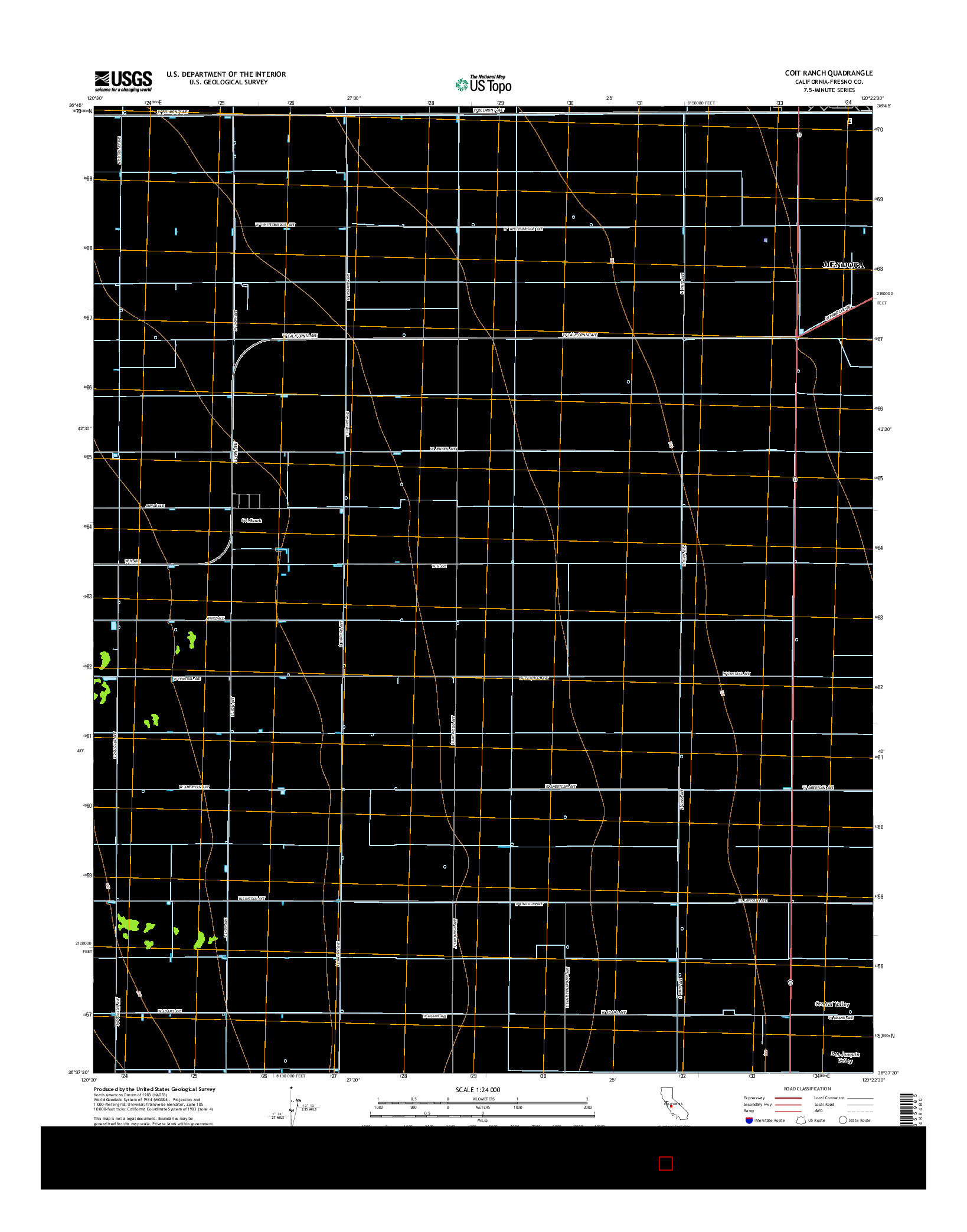 USGS US TOPO 7.5-MINUTE MAP FOR COIT RANCH, CA 2015