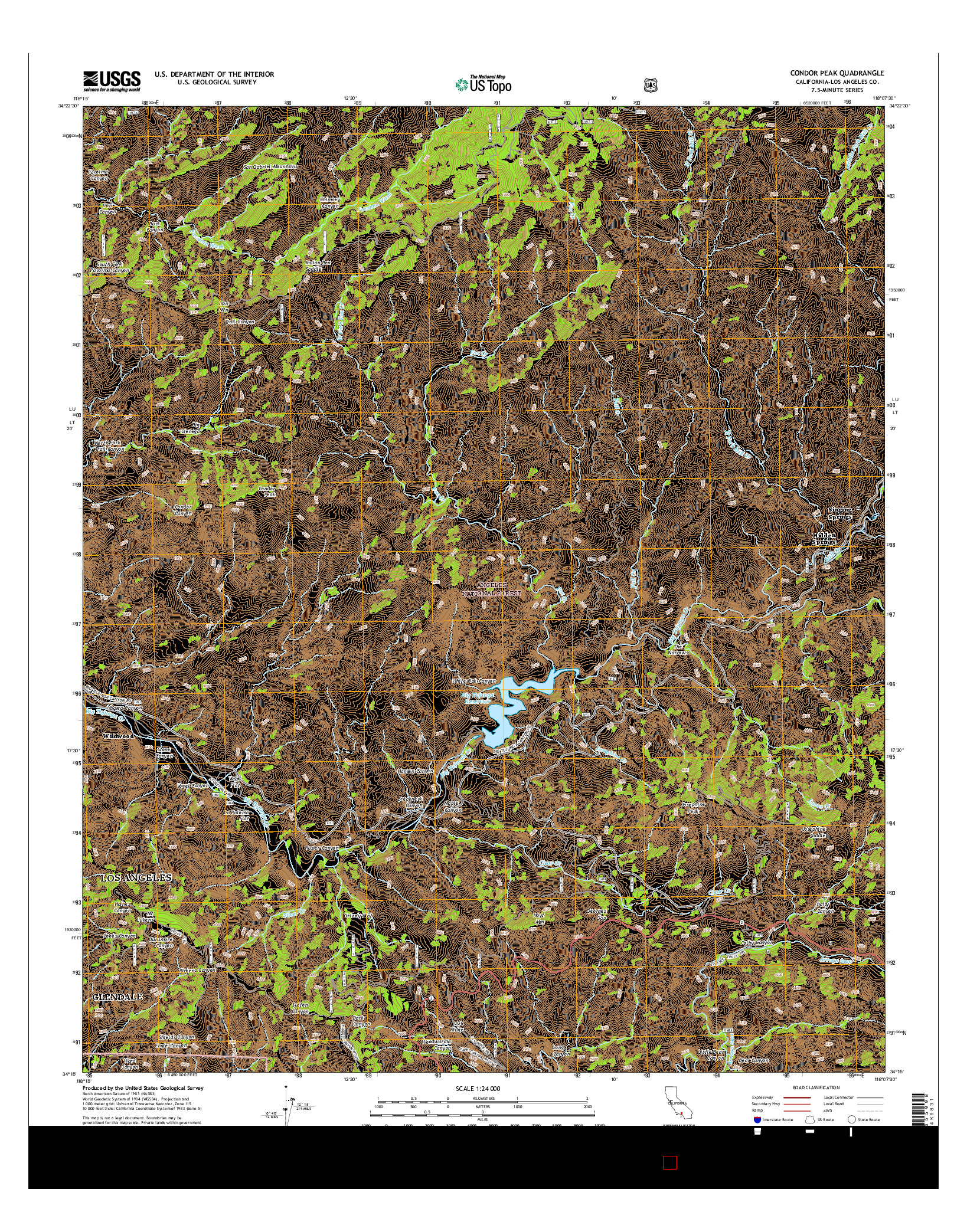 USGS US TOPO 7.5-MINUTE MAP FOR CONDOR PEAK, CA 2015