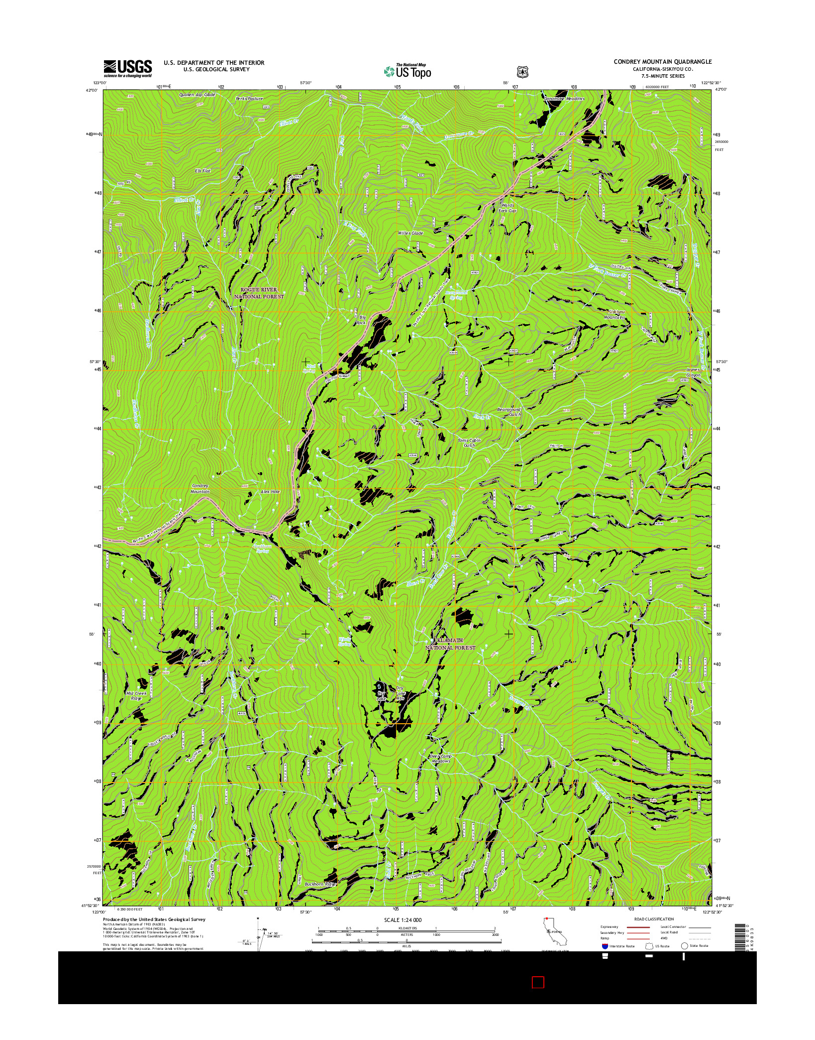 USGS US TOPO 7.5-MINUTE MAP FOR CONDREY MOUNTAIN, CA 2015