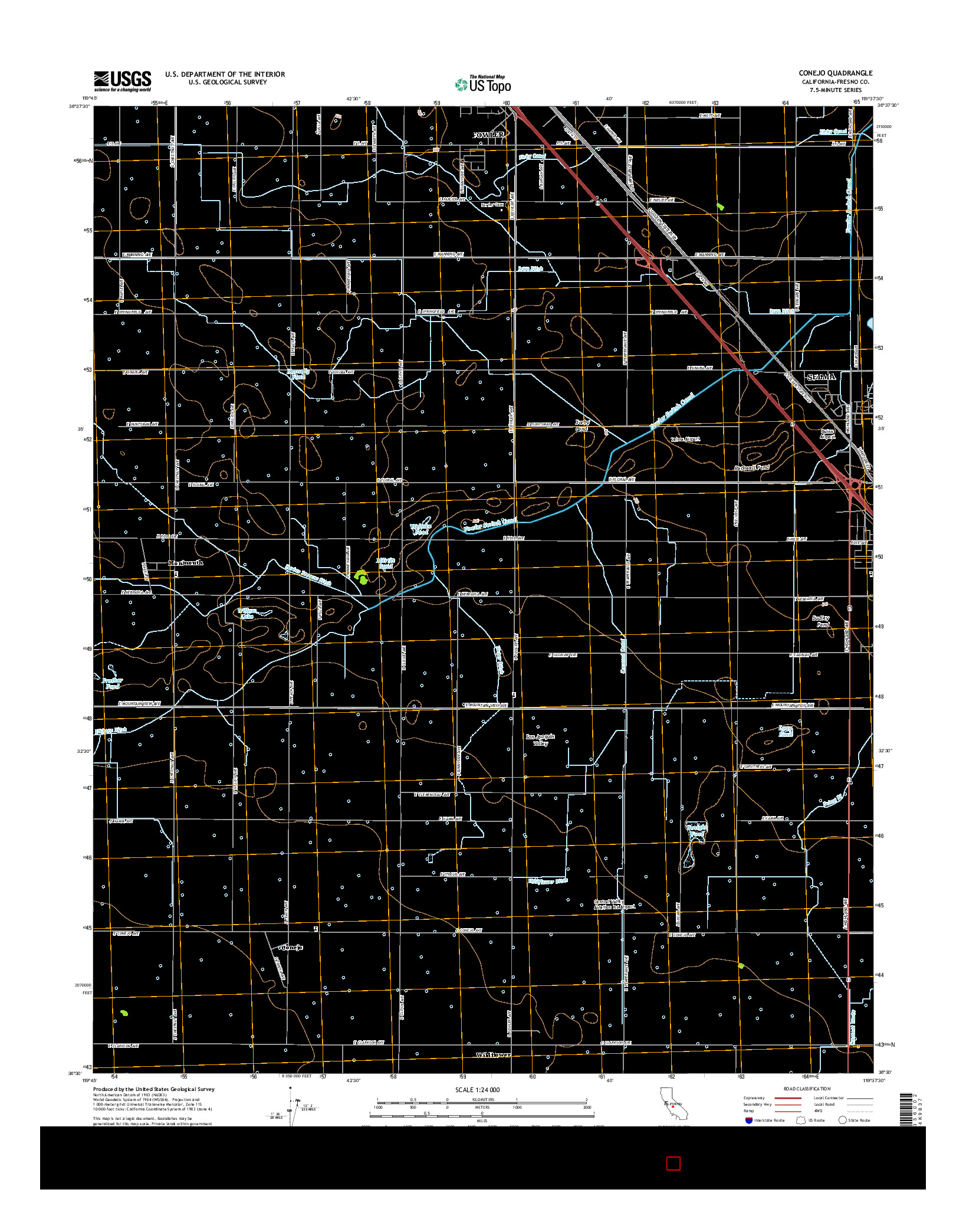 USGS US TOPO 7.5-MINUTE MAP FOR CONEJO, CA 2015