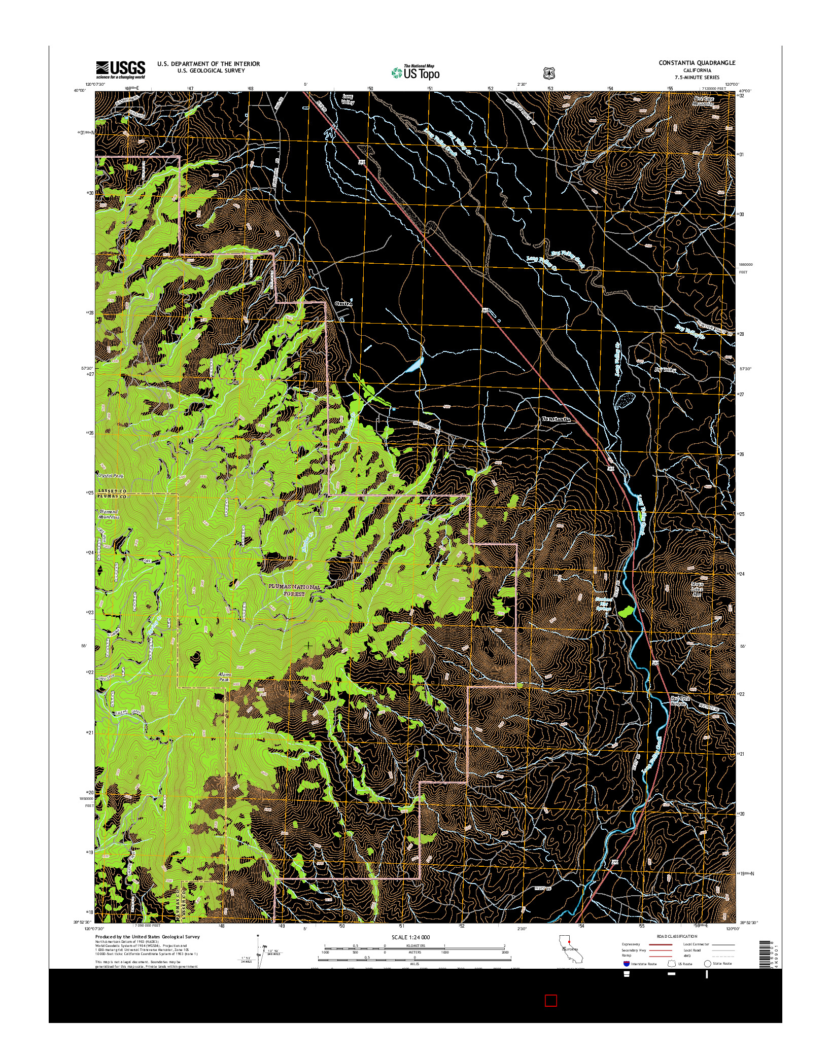 USGS US TOPO 7.5-MINUTE MAP FOR CONSTANTIA, CA 2015