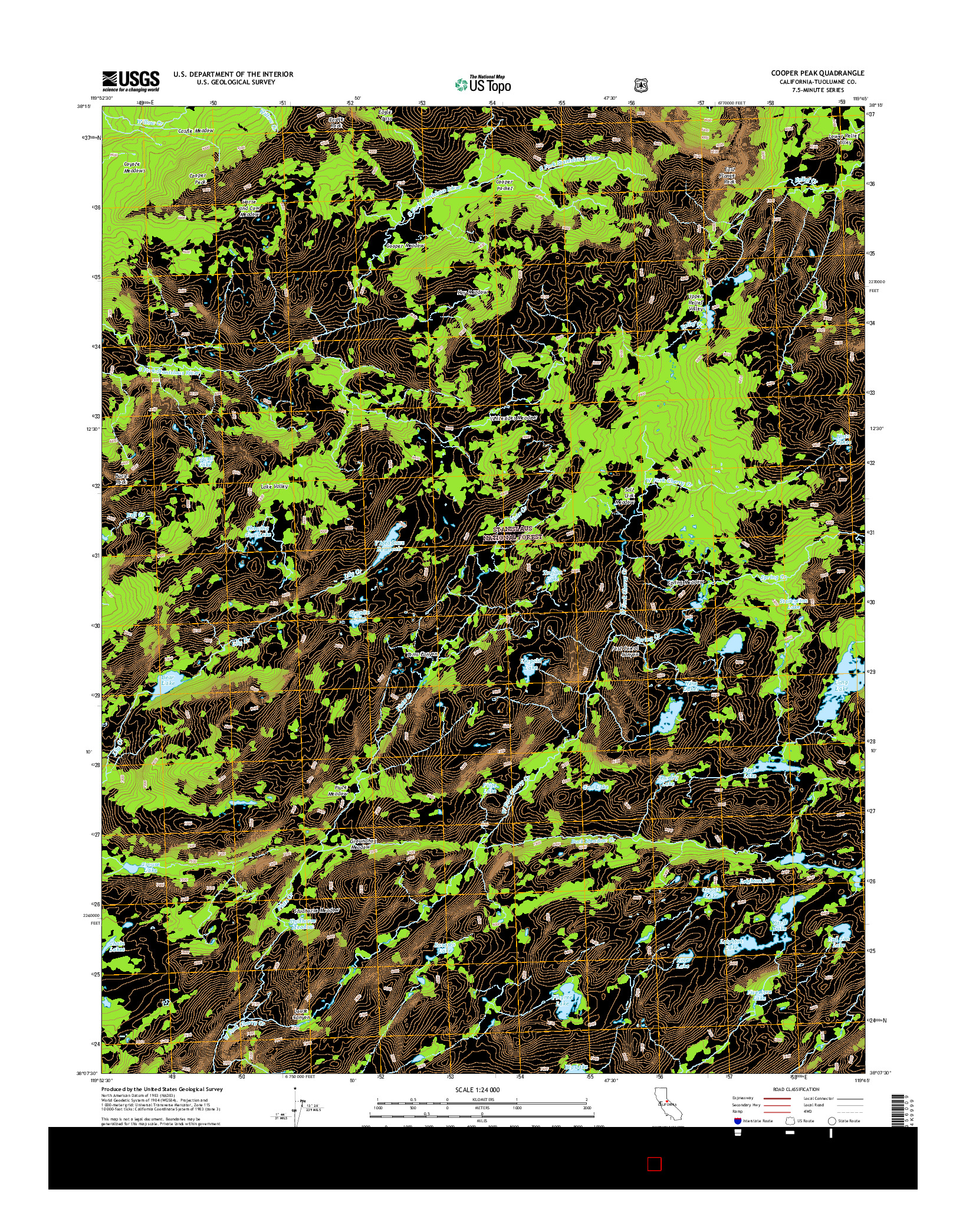 USGS US TOPO 7.5-MINUTE MAP FOR COOPER PEAK, CA 2015