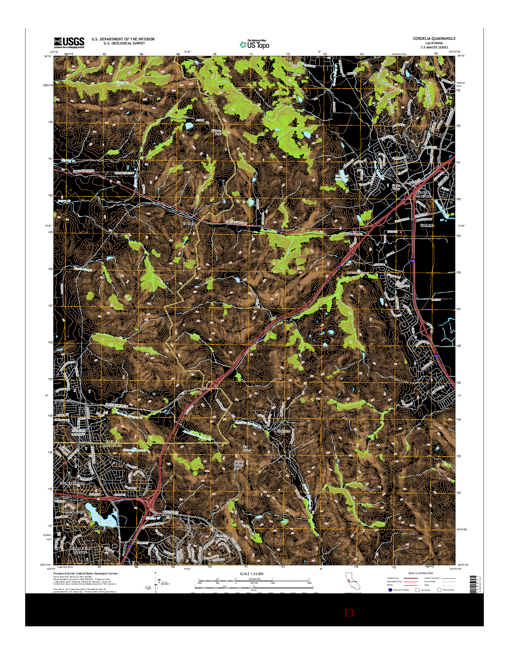 USGS US TOPO 7.5-MINUTE MAP FOR CORDELIA, CA 2015