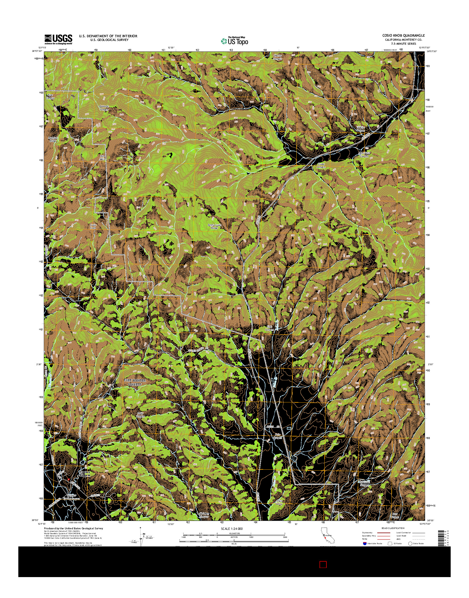 USGS US TOPO 7.5-MINUTE MAP FOR COSIO KNOB, CA 2015