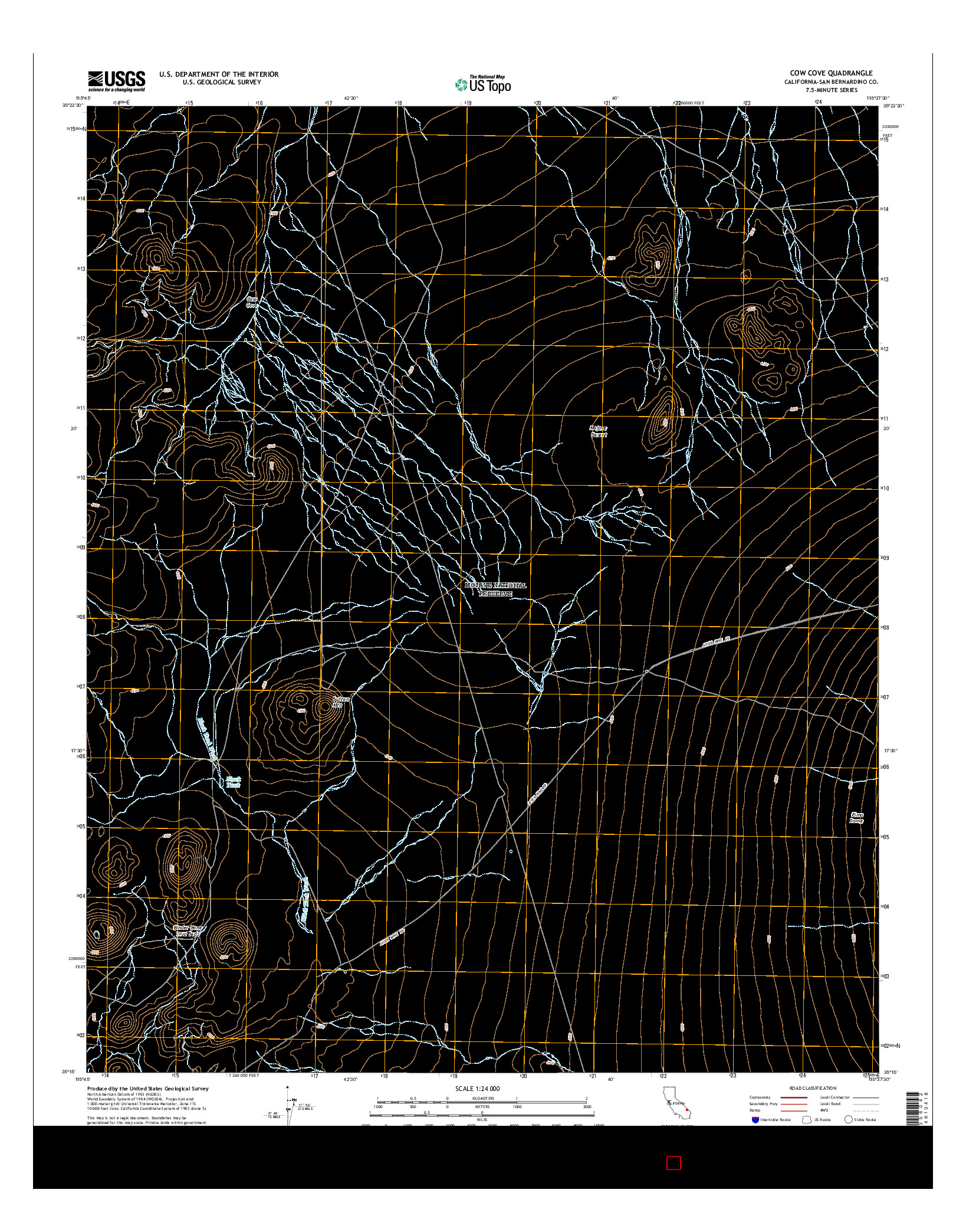 USGS US TOPO 7.5-MINUTE MAP FOR COW COVE, CA 2015