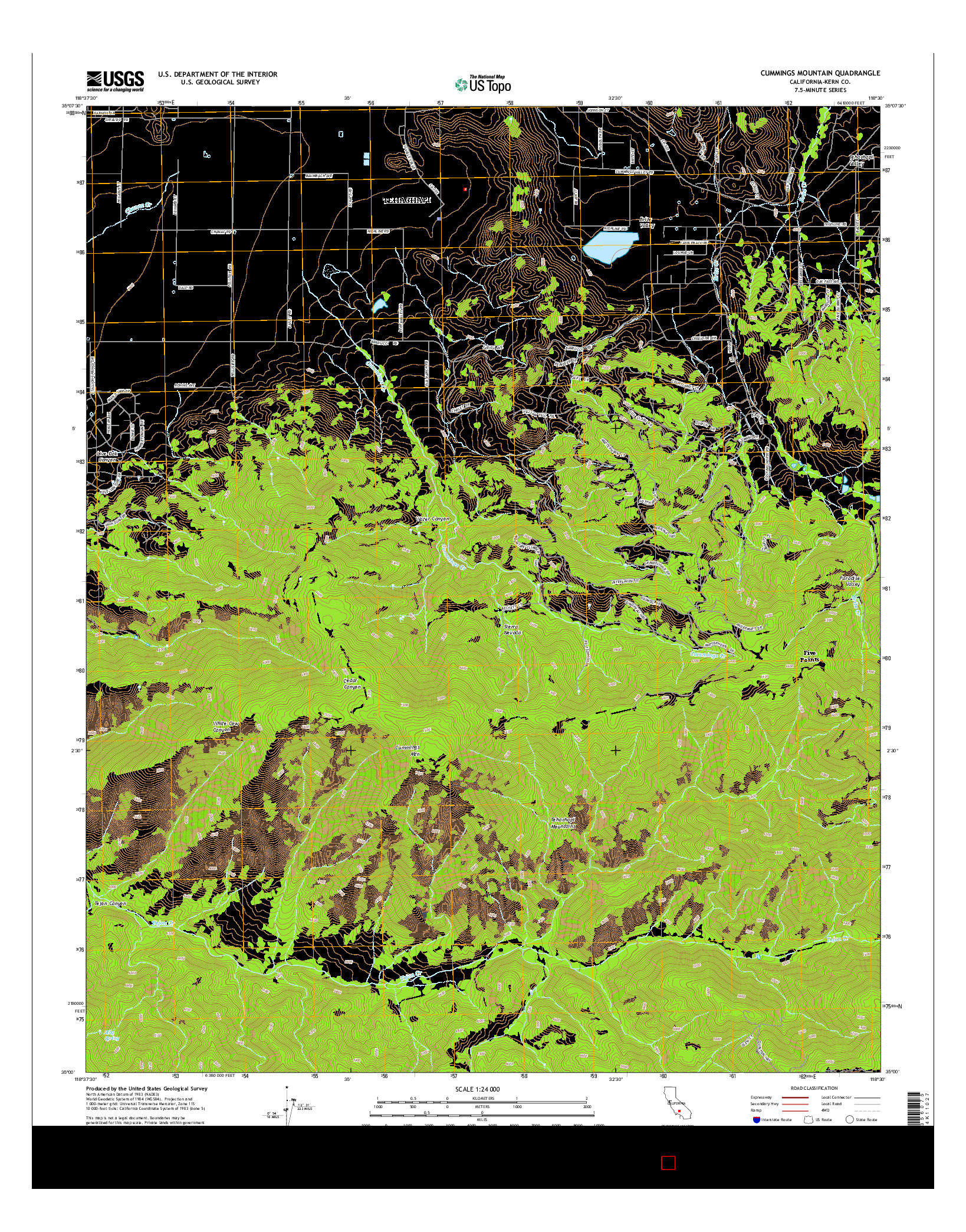 USGS US TOPO 7.5-MINUTE MAP FOR CUMMINGS MOUNTAIN, CA 2015