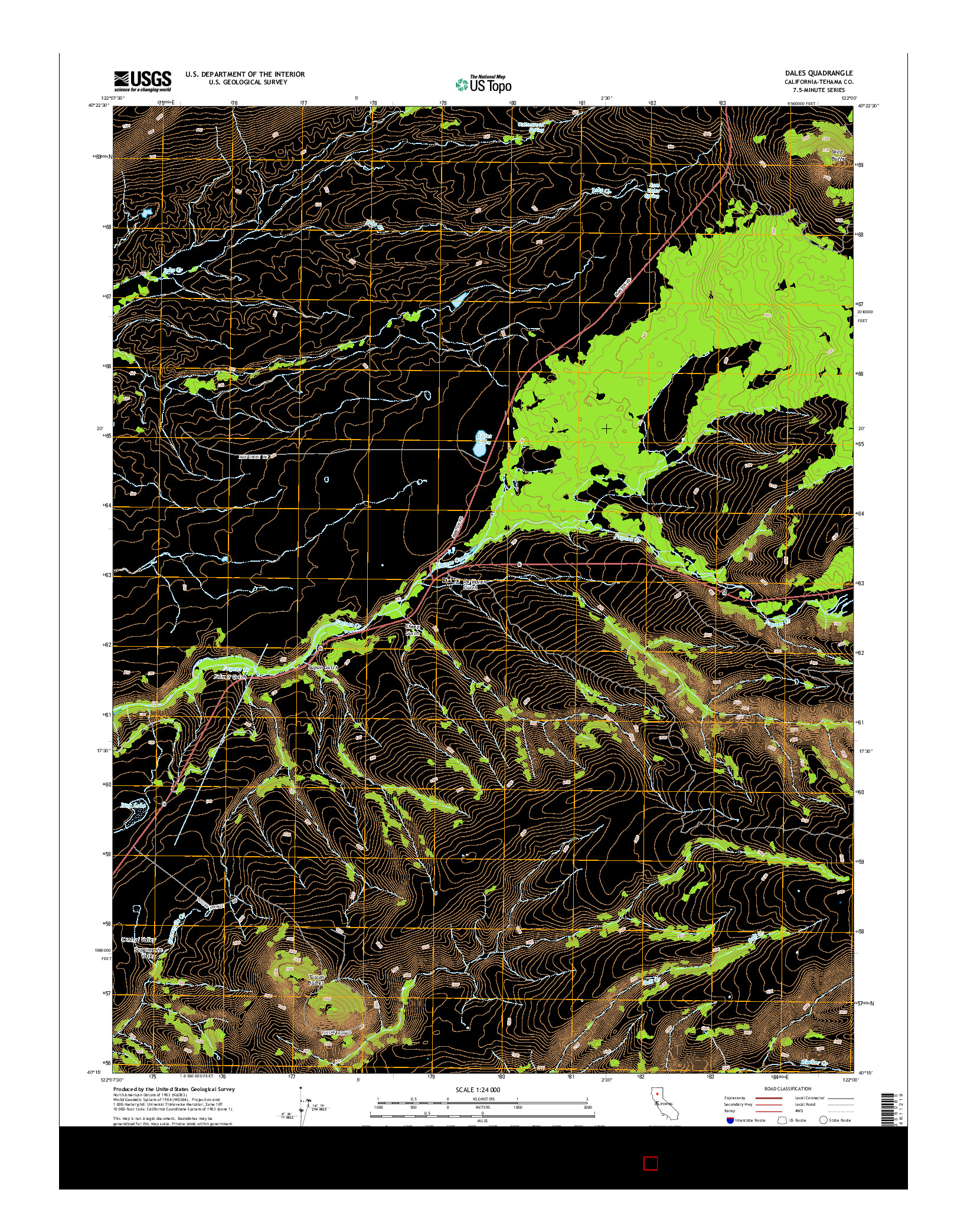 USGS US TOPO 7.5-MINUTE MAP FOR DALES, CA 2015