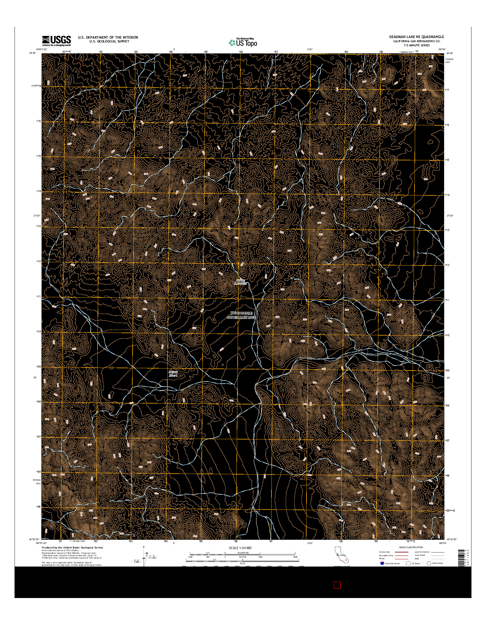 USGS US TOPO 7.5-MINUTE MAP FOR DEADMAN LAKE NE, CA 2015