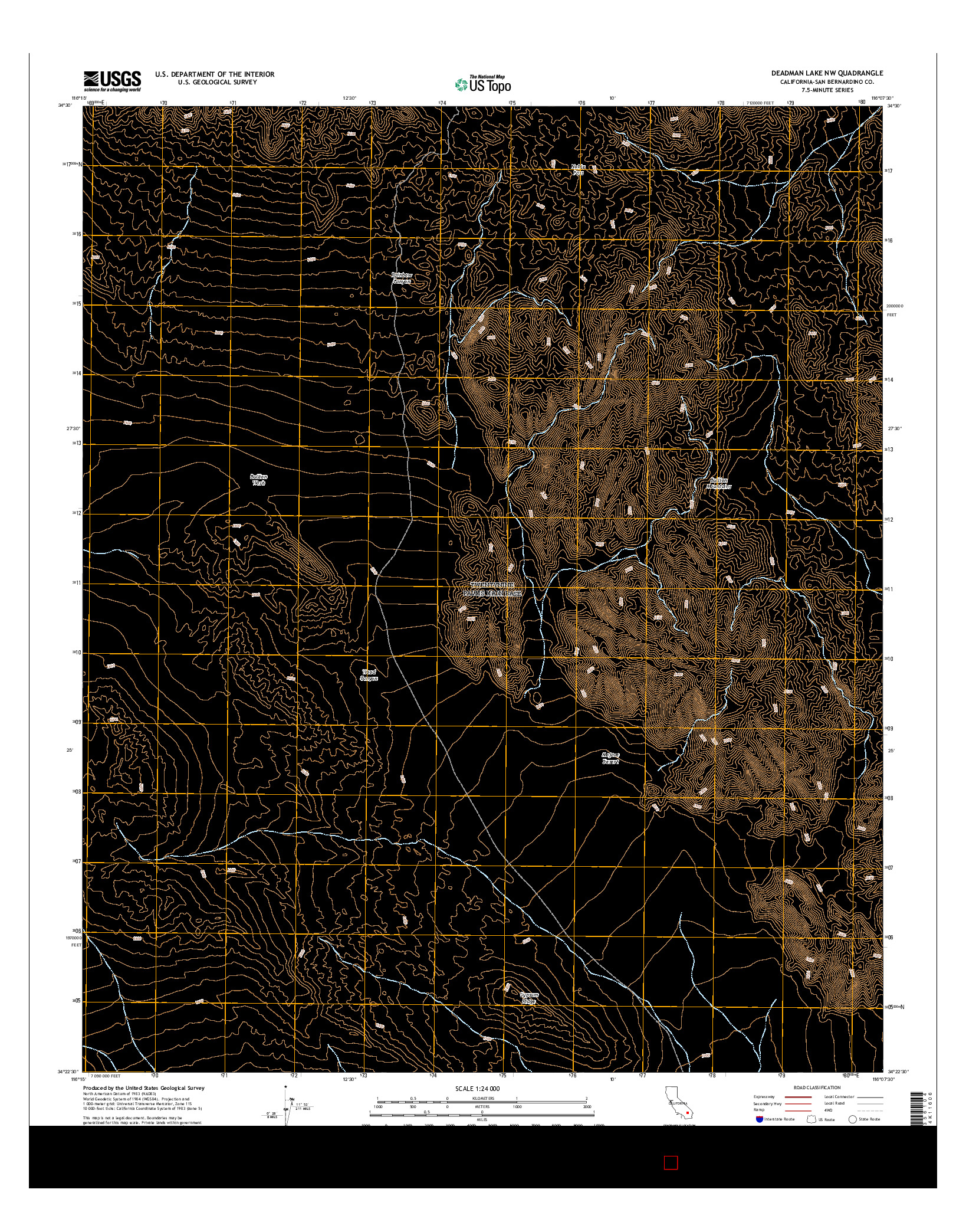 USGS US TOPO 7.5-MINUTE MAP FOR DEADMAN LAKE NW, CA 2015
