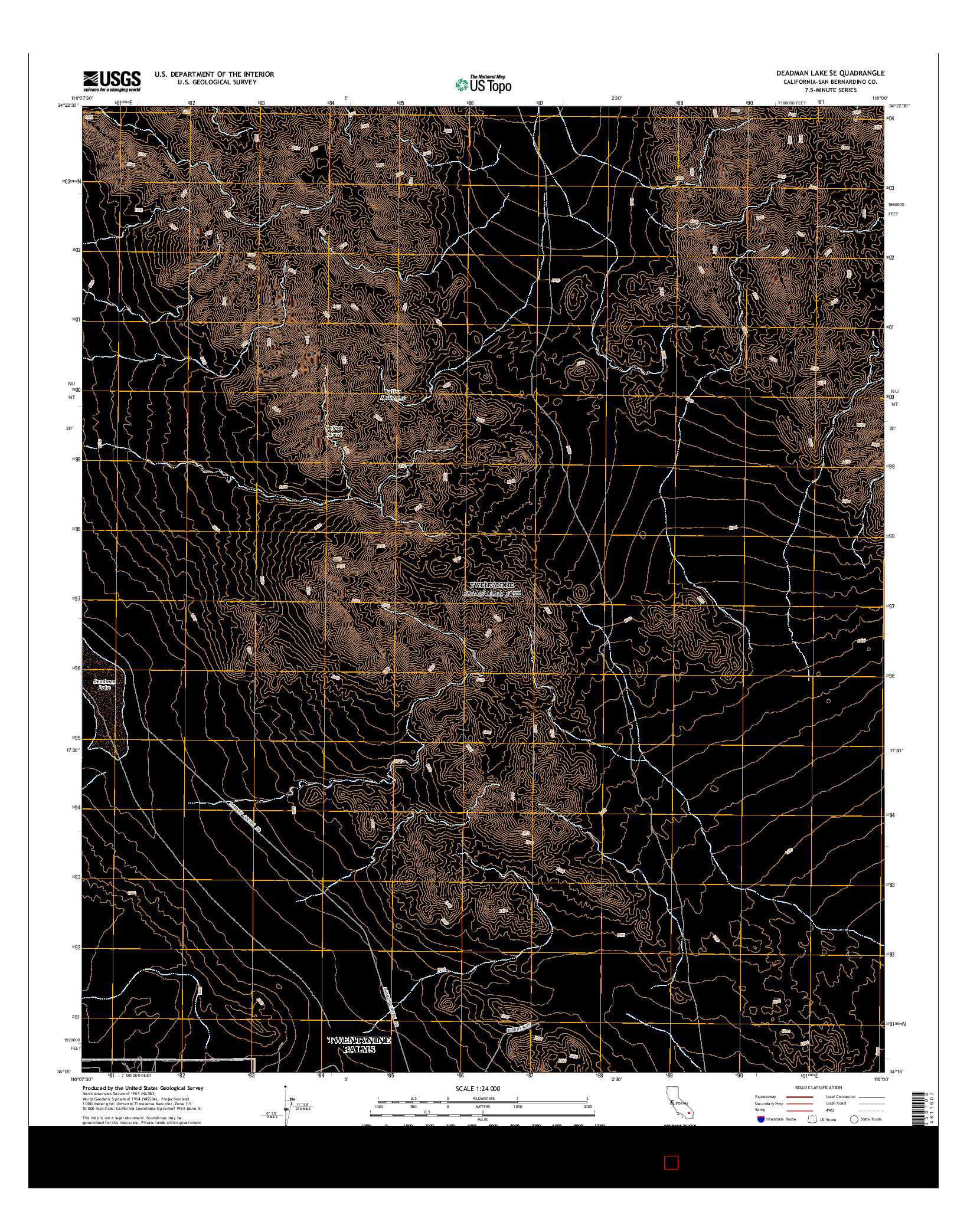 USGS US TOPO 7.5-MINUTE MAP FOR DEADMAN LAKE SE, CA 2015