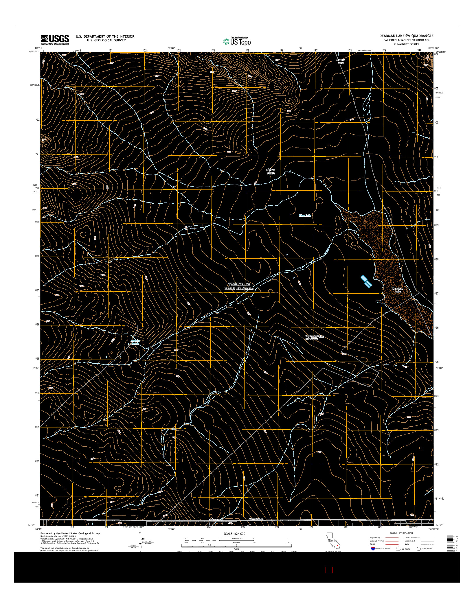 USGS US TOPO 7.5-MINUTE MAP FOR DEADMAN LAKE SW, CA 2015