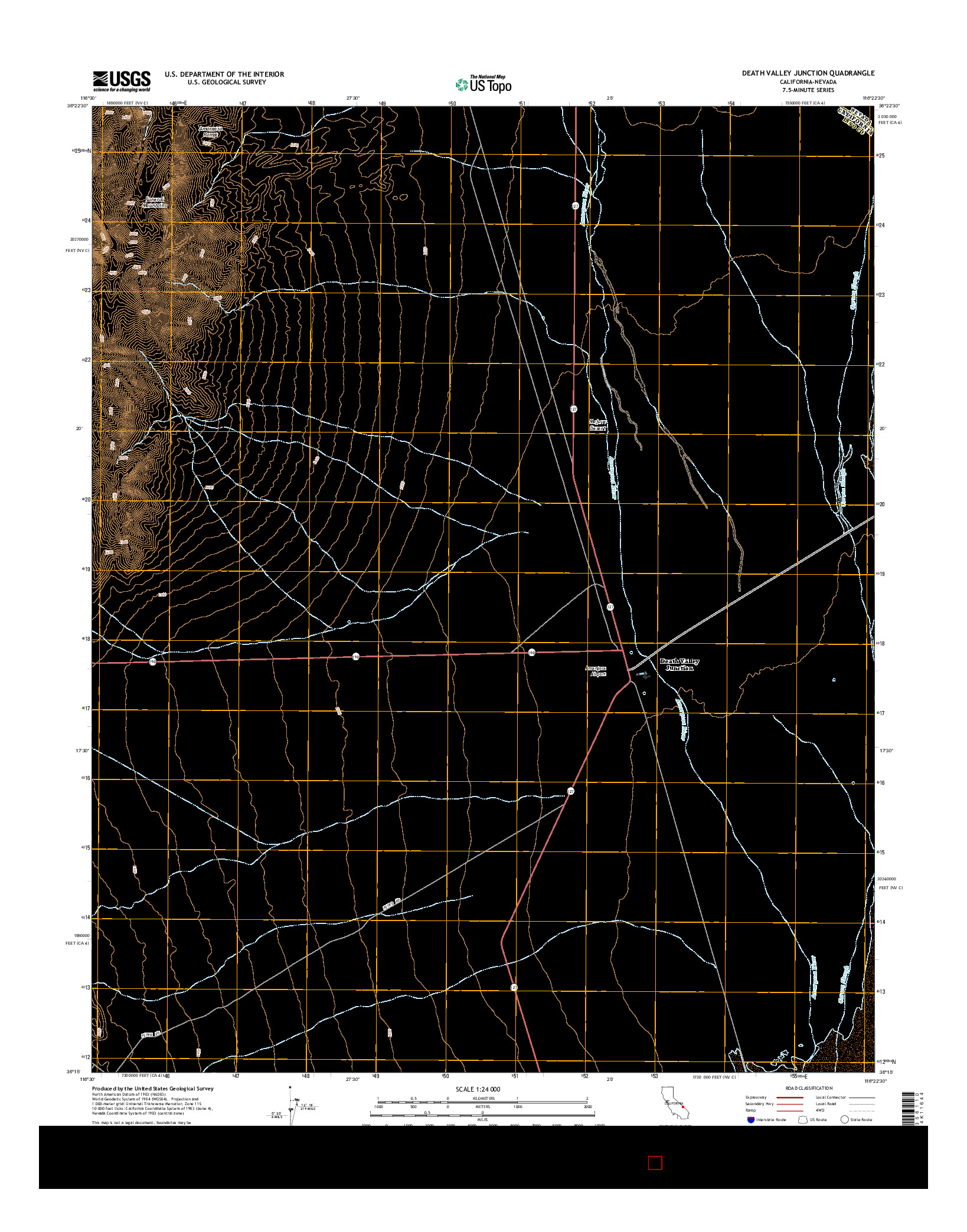 USGS US TOPO 7.5-MINUTE MAP FOR DEATH VALLEY JUNCTION, CA-NV 2015