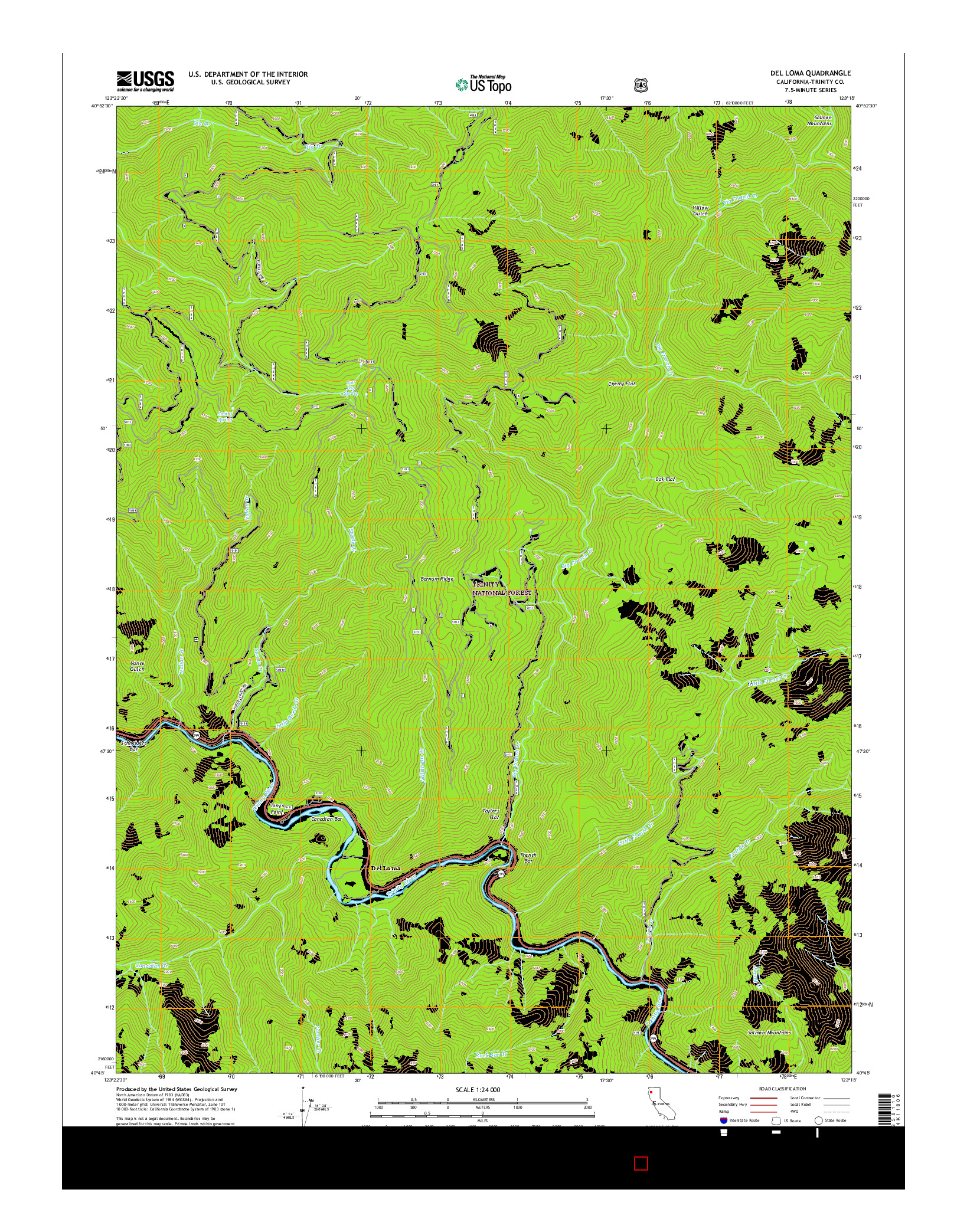 USGS US TOPO 7.5-MINUTE MAP FOR DEL LOMA, CA 2015