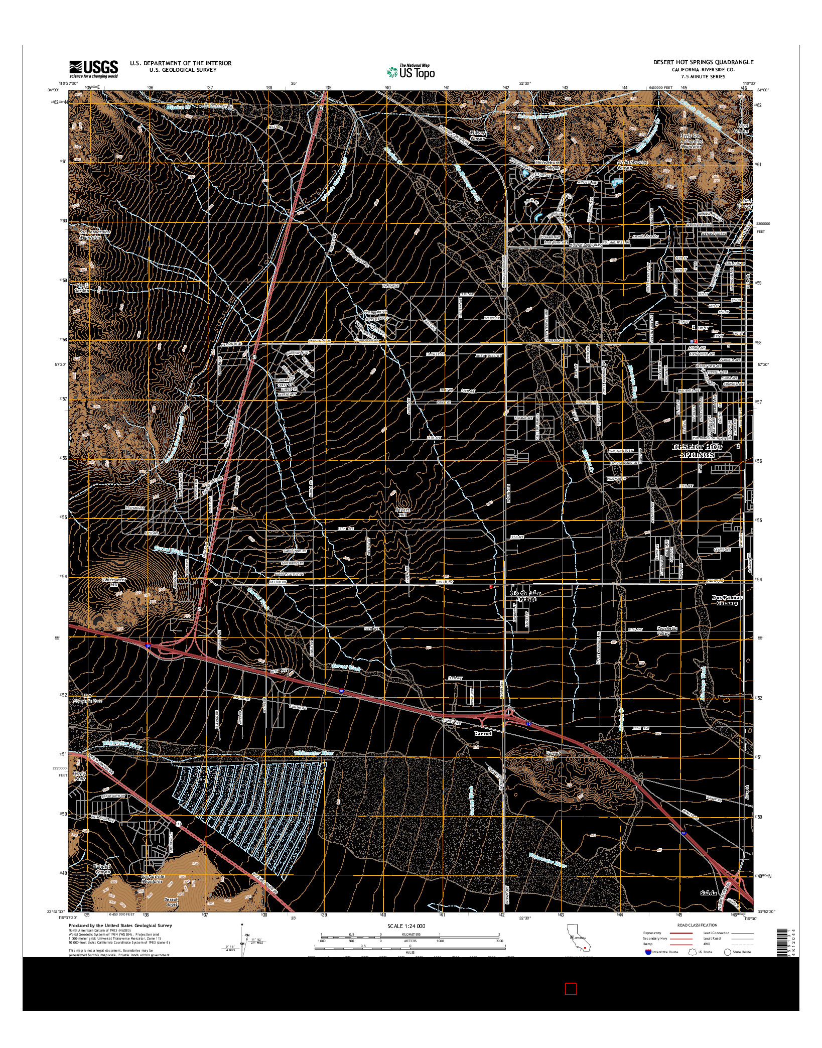 USGS US TOPO 7.5-MINUTE MAP FOR DESERT HOT SPRINGS, CA 2015