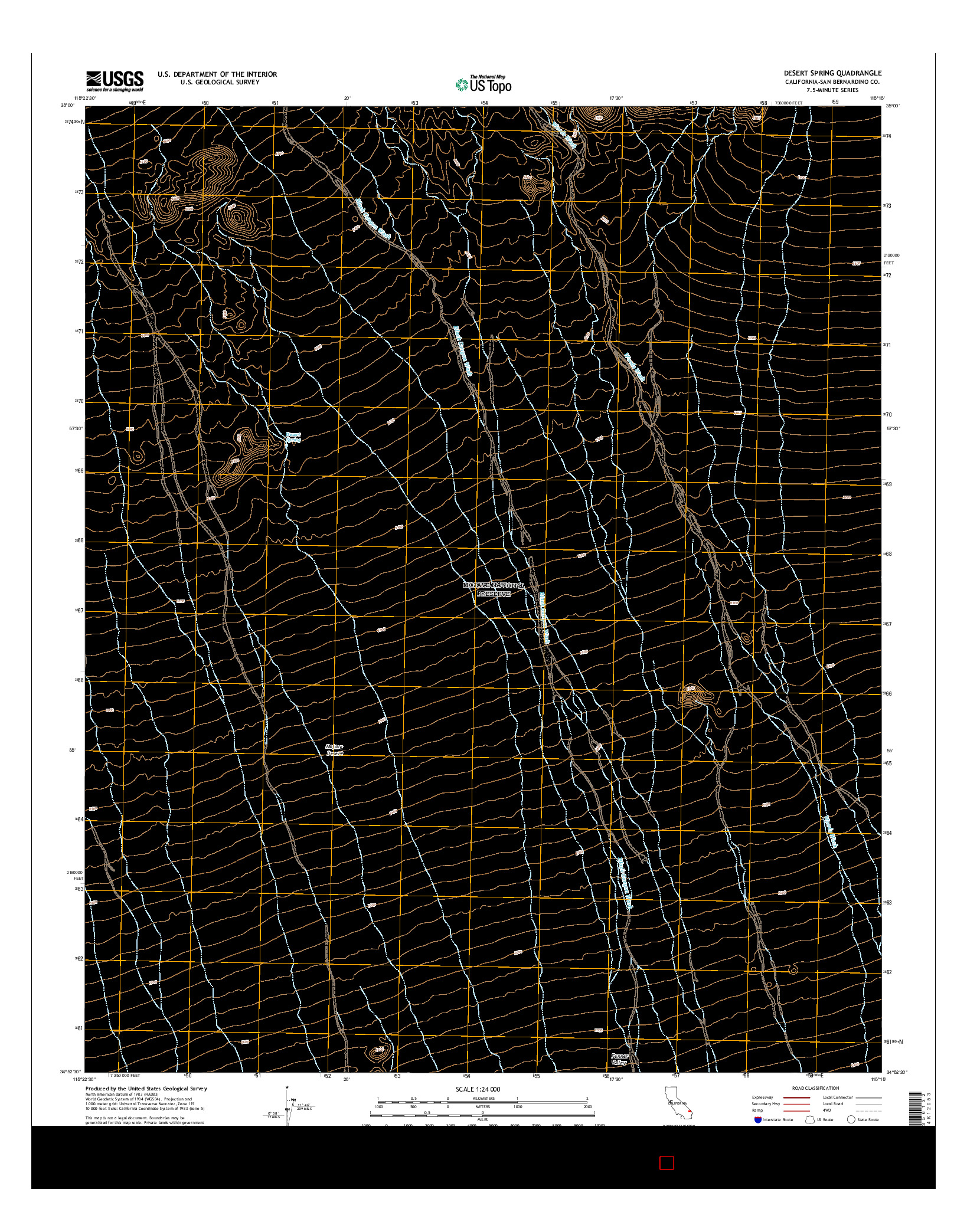 USGS US TOPO 7.5-MINUTE MAP FOR DESERT SPRING, CA 2015