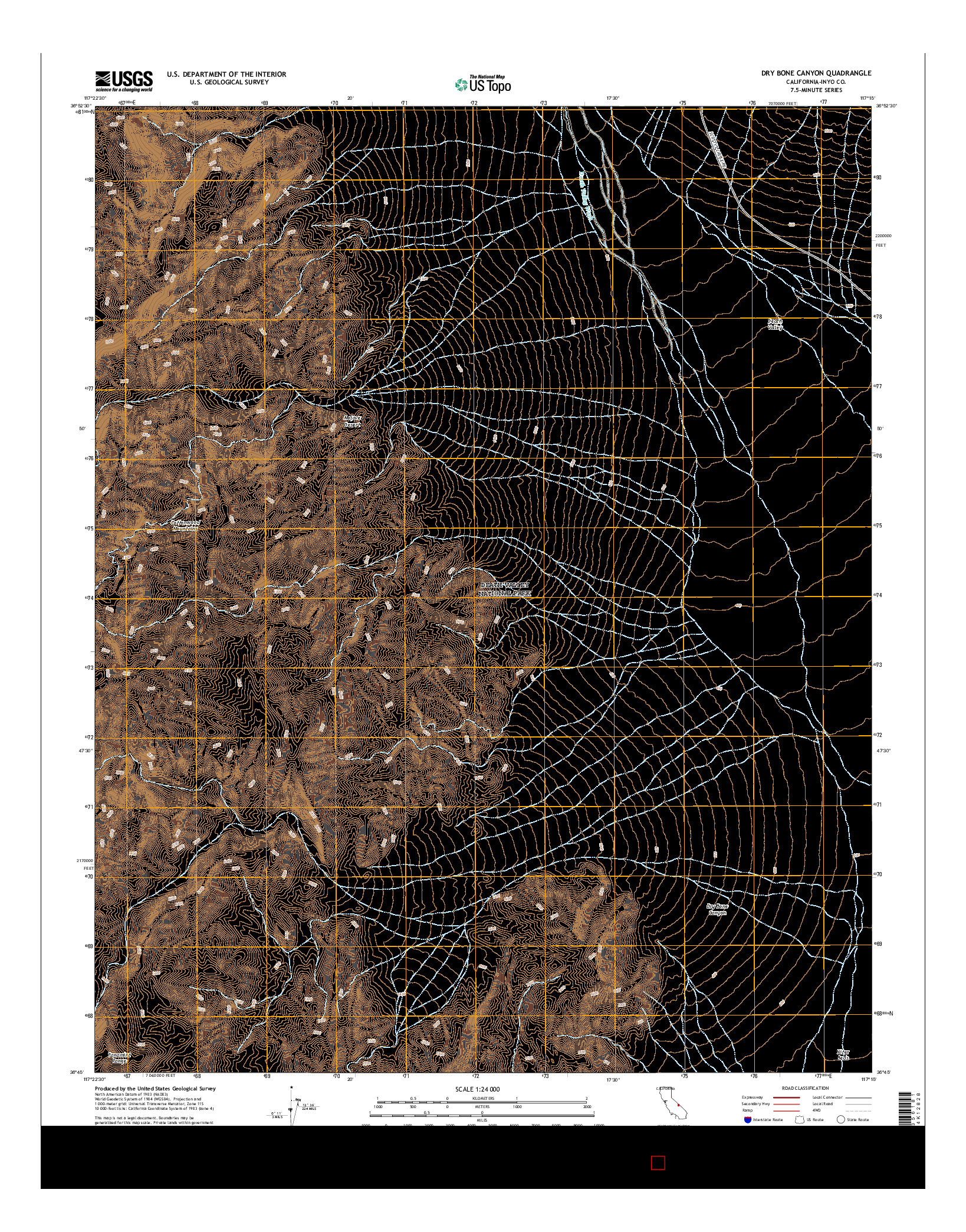 USGS US TOPO 7.5-MINUTE MAP FOR DRY BONE CANYON, CA 2015