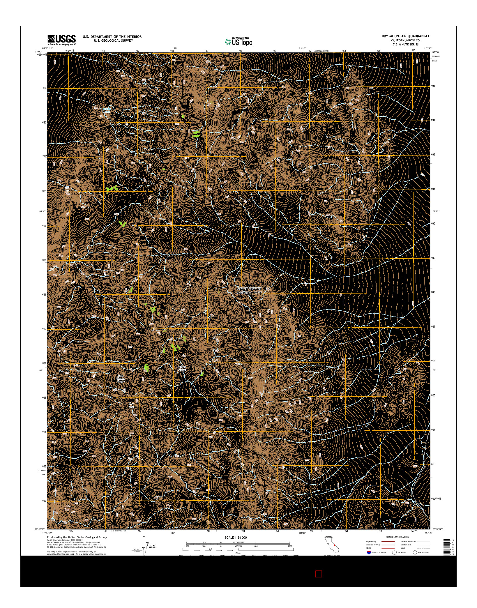 USGS US TOPO 7.5-MINUTE MAP FOR DRY MOUNTAIN, CA 2015