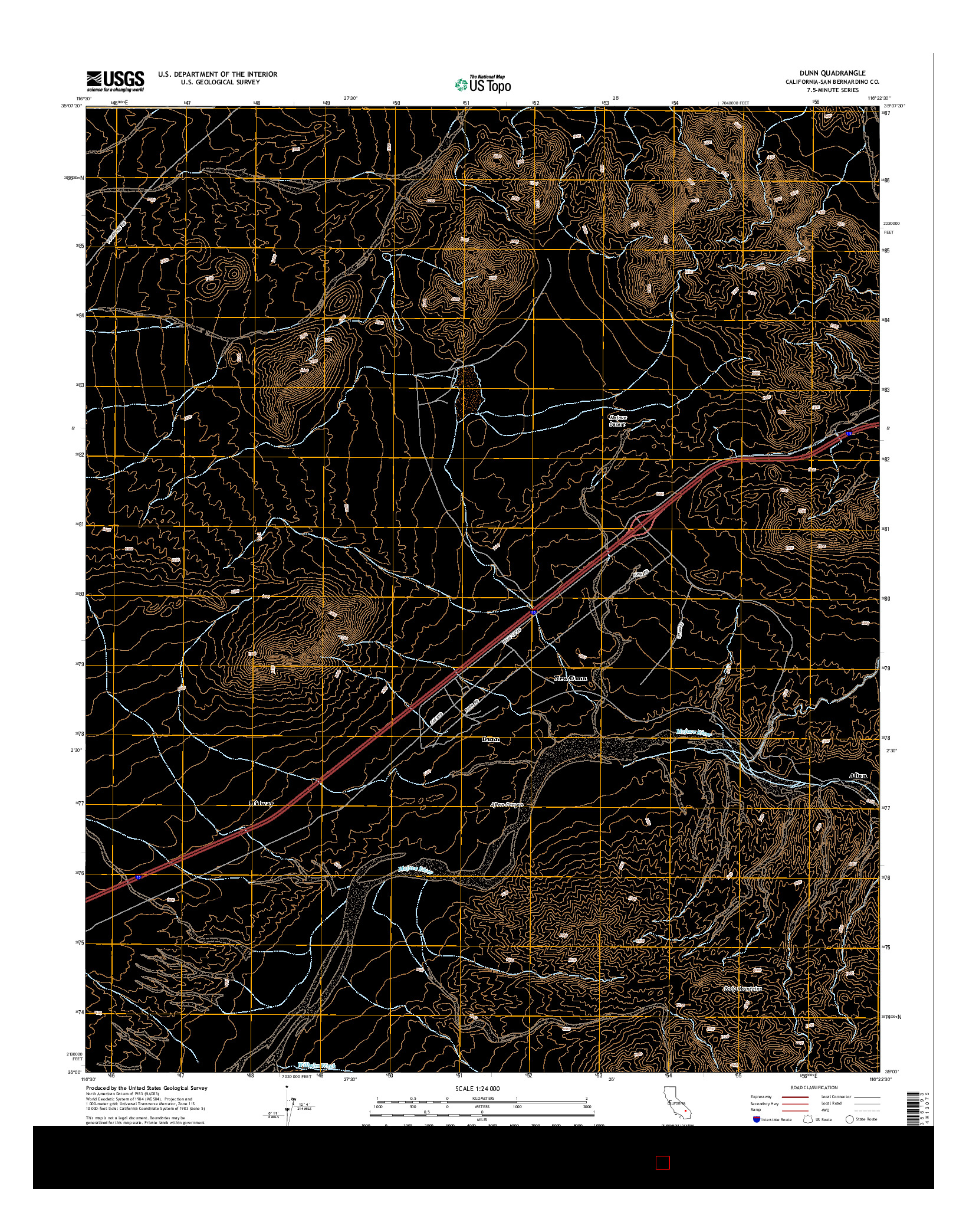 USGS US TOPO 7.5-MINUTE MAP FOR DUNN, CA 2015