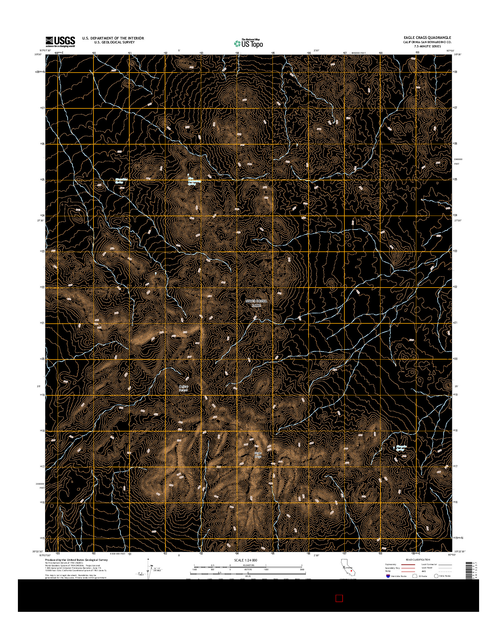 USGS US TOPO 7.5-MINUTE MAP FOR EAGLE CRAGS, CA 2015