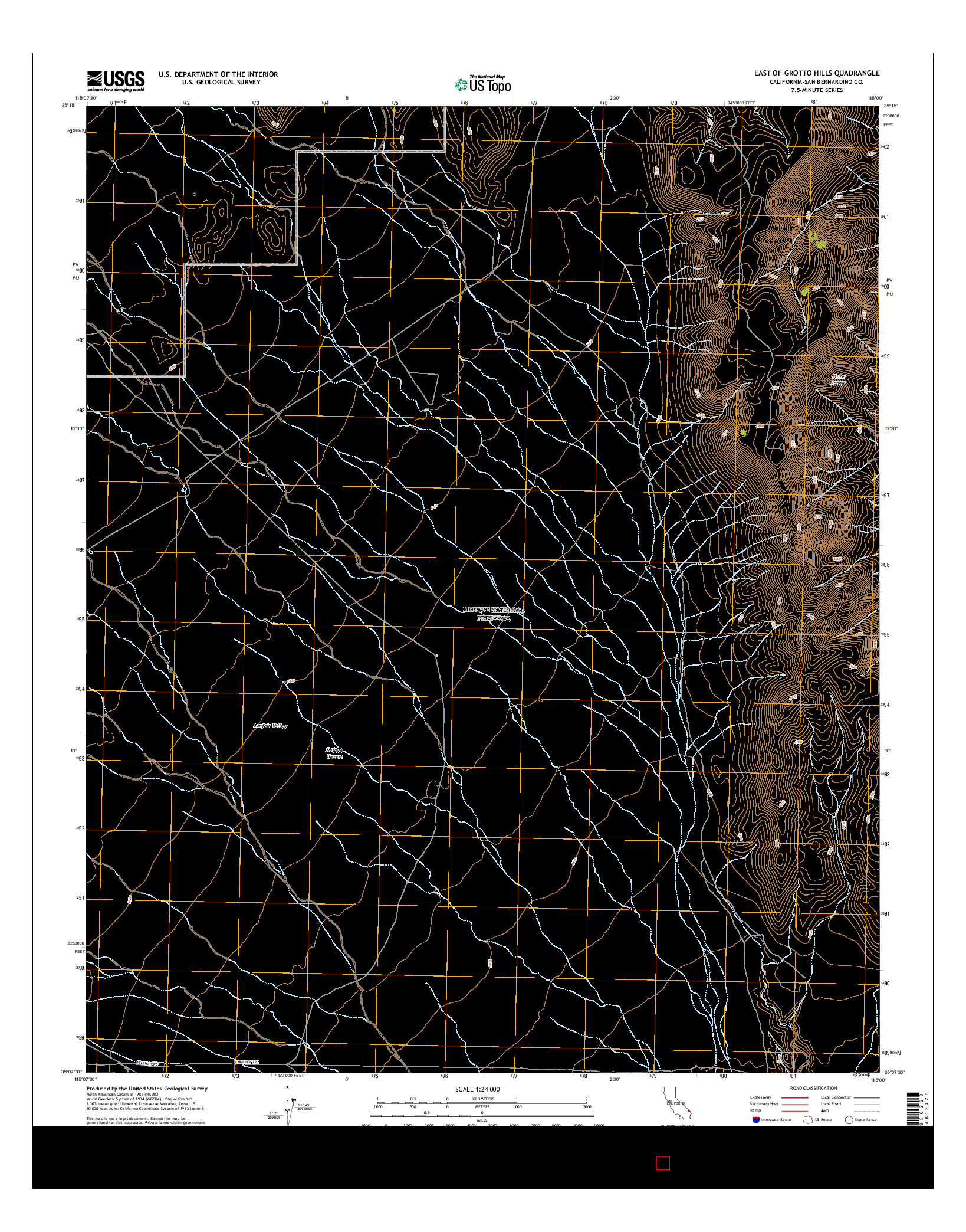 USGS US TOPO 7.5-MINUTE MAP FOR EAST OF GROTTO HILLS, CA 2015