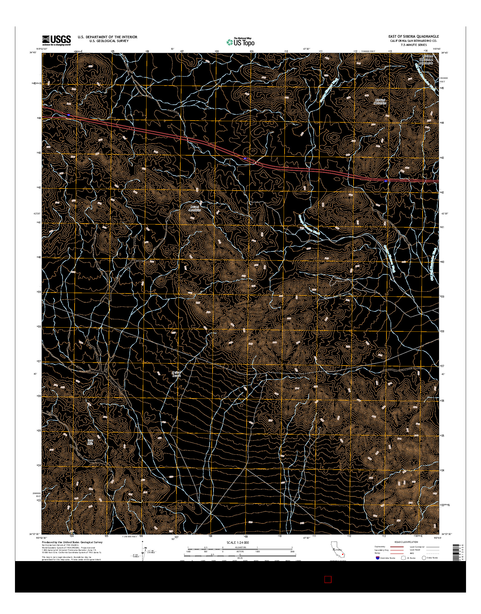 USGS US TOPO 7.5-MINUTE MAP FOR EAST OF SIBERIA, CA 2015