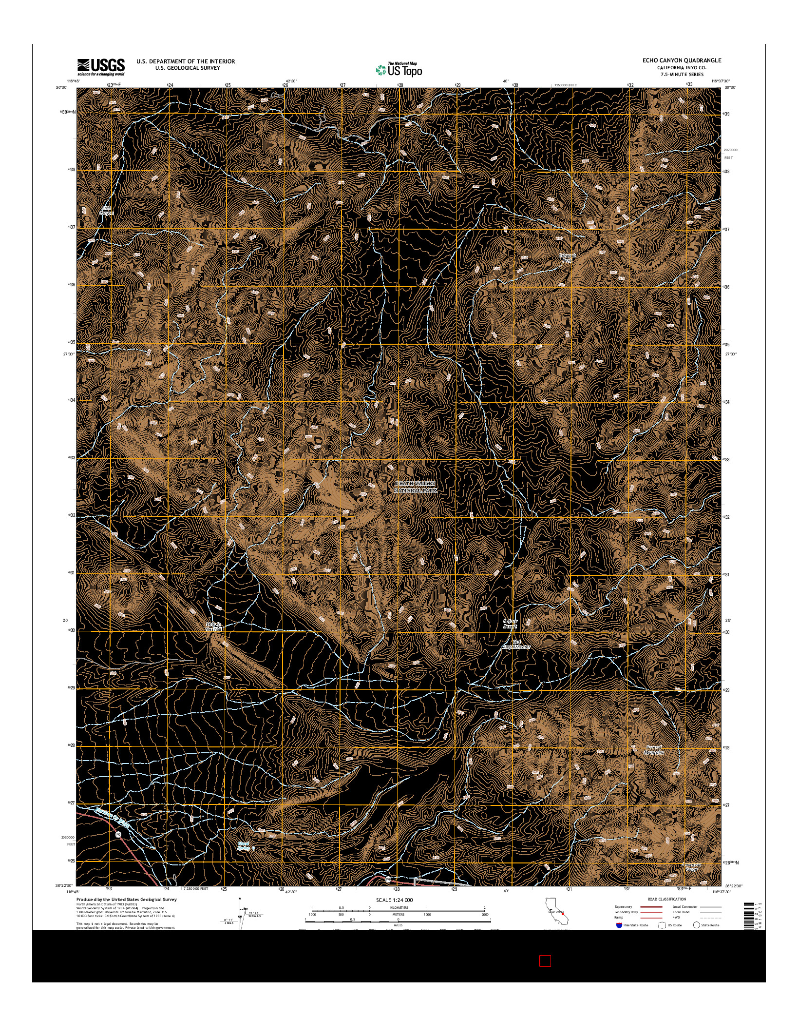 USGS US TOPO 7.5-MINUTE MAP FOR ECHO CANYON, CA 2015