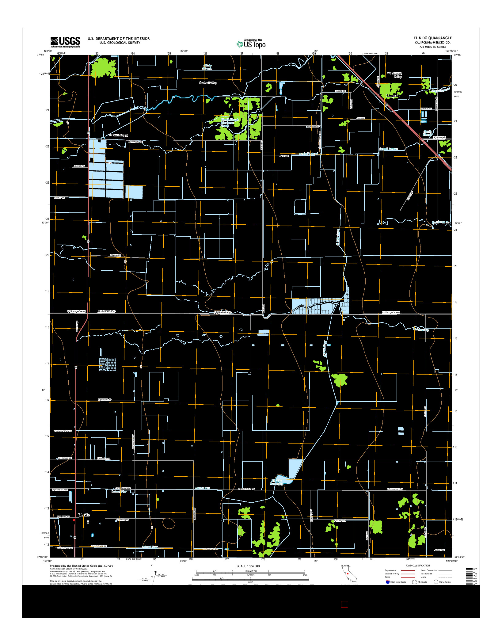 USGS US TOPO 7.5-MINUTE MAP FOR EL NIDO, CA 2015