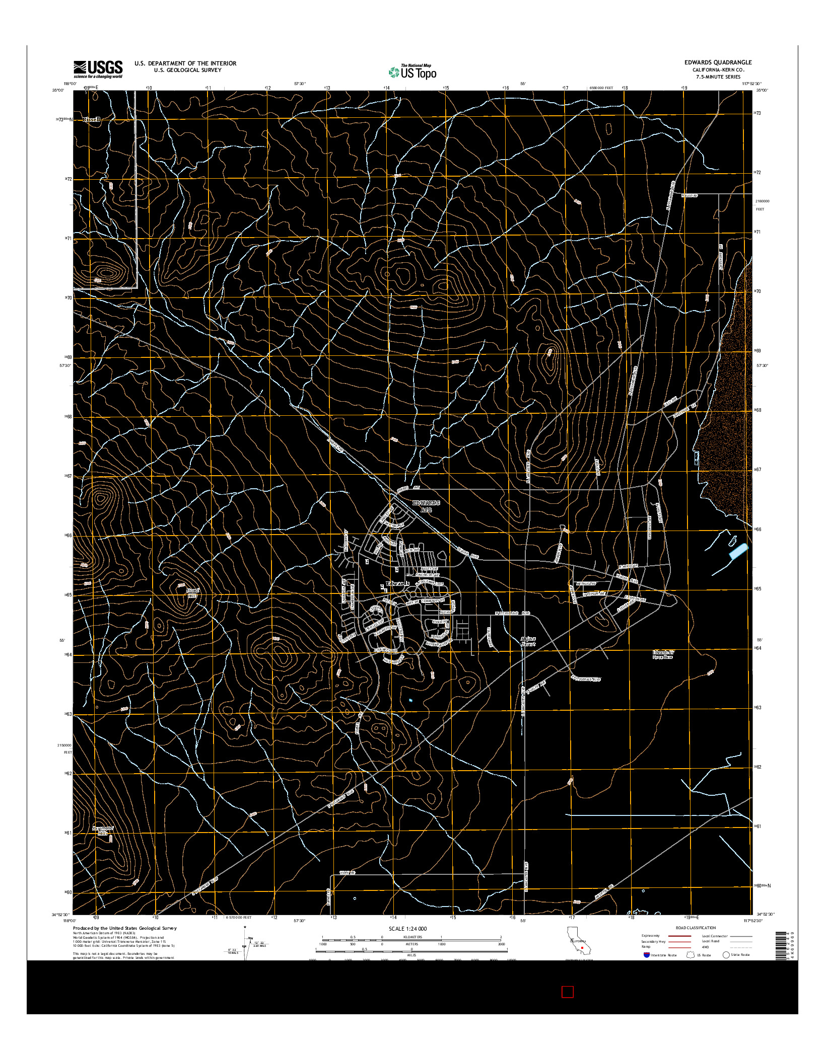 USGS US TOPO 7.5-MINUTE MAP FOR EDWARDS, CA 2015