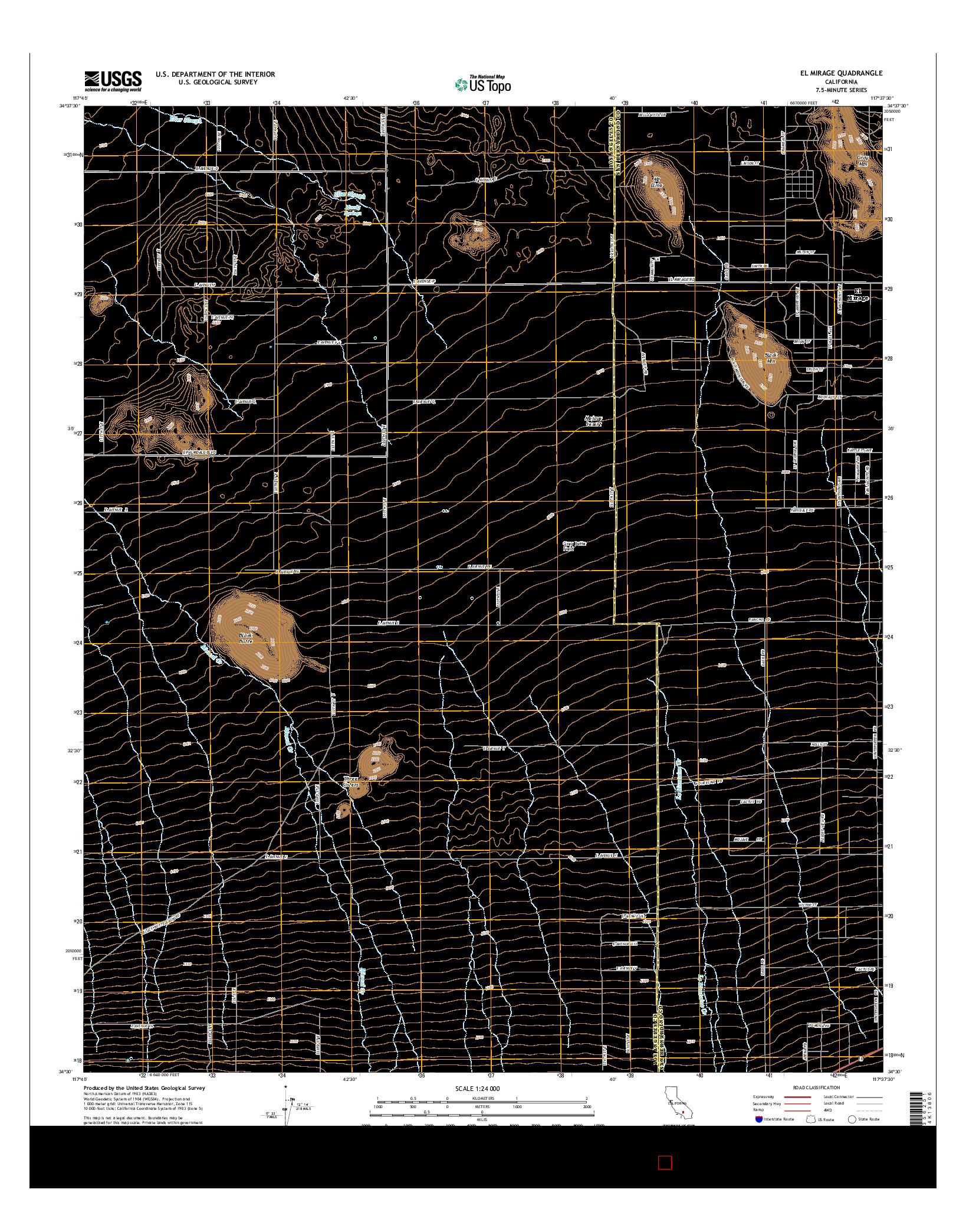 USGS US TOPO 7.5-MINUTE MAP FOR EL MIRAGE, CA 2015