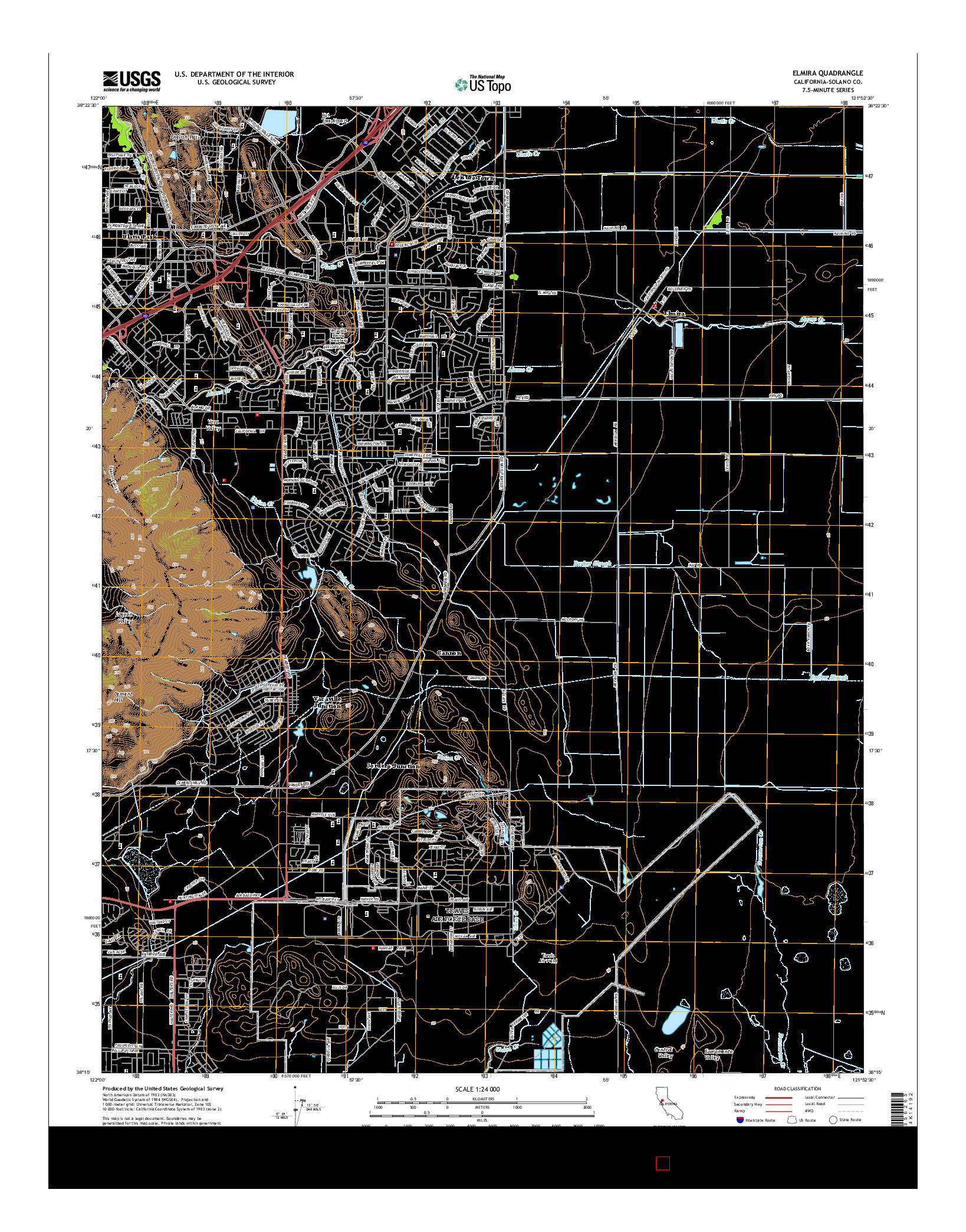 USGS US TOPO 7.5-MINUTE MAP FOR ELMIRA, CA 2015