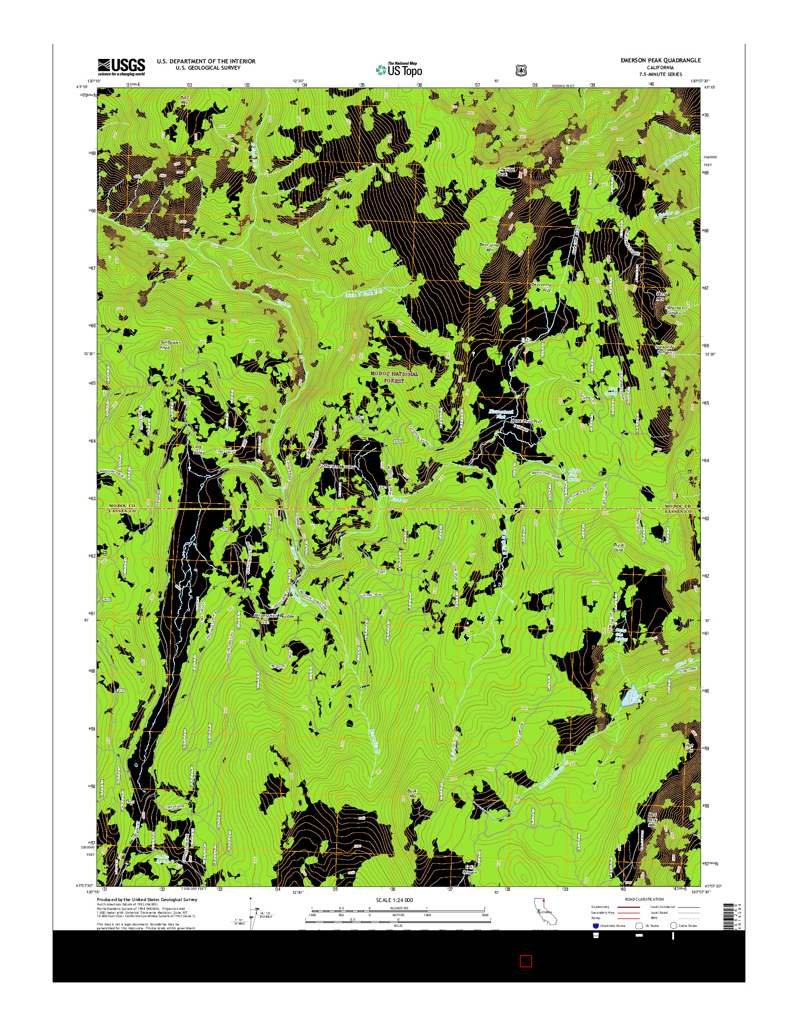 USGS US TOPO 7.5-MINUTE MAP FOR EMERSON PEAK, CA 2015