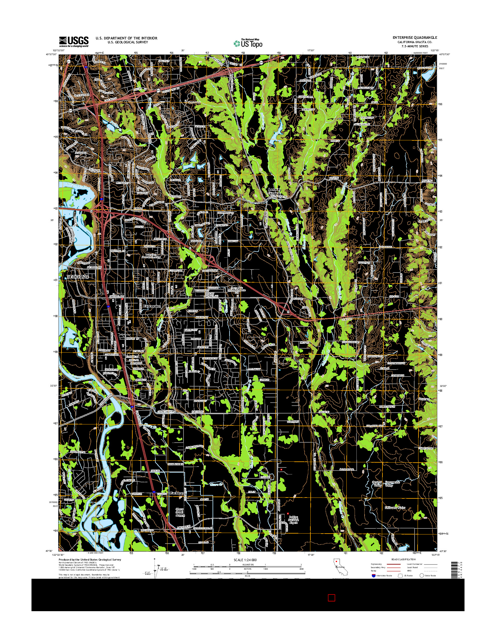 USGS US TOPO 7.5-MINUTE MAP FOR ENTERPRISE, CA 2015