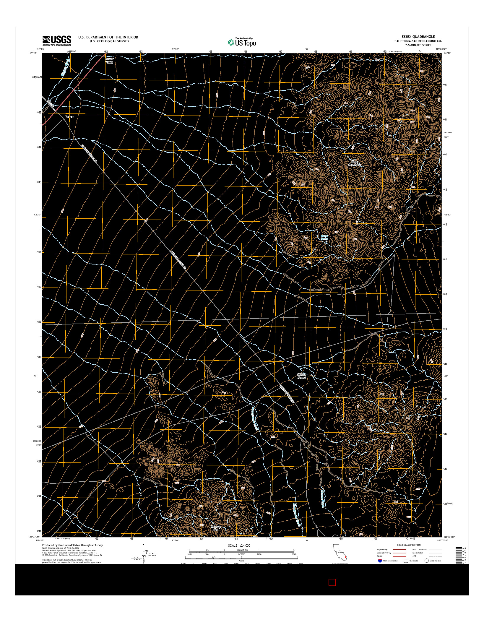 USGS US TOPO 7.5-MINUTE MAP FOR ESSEX, CA 2015