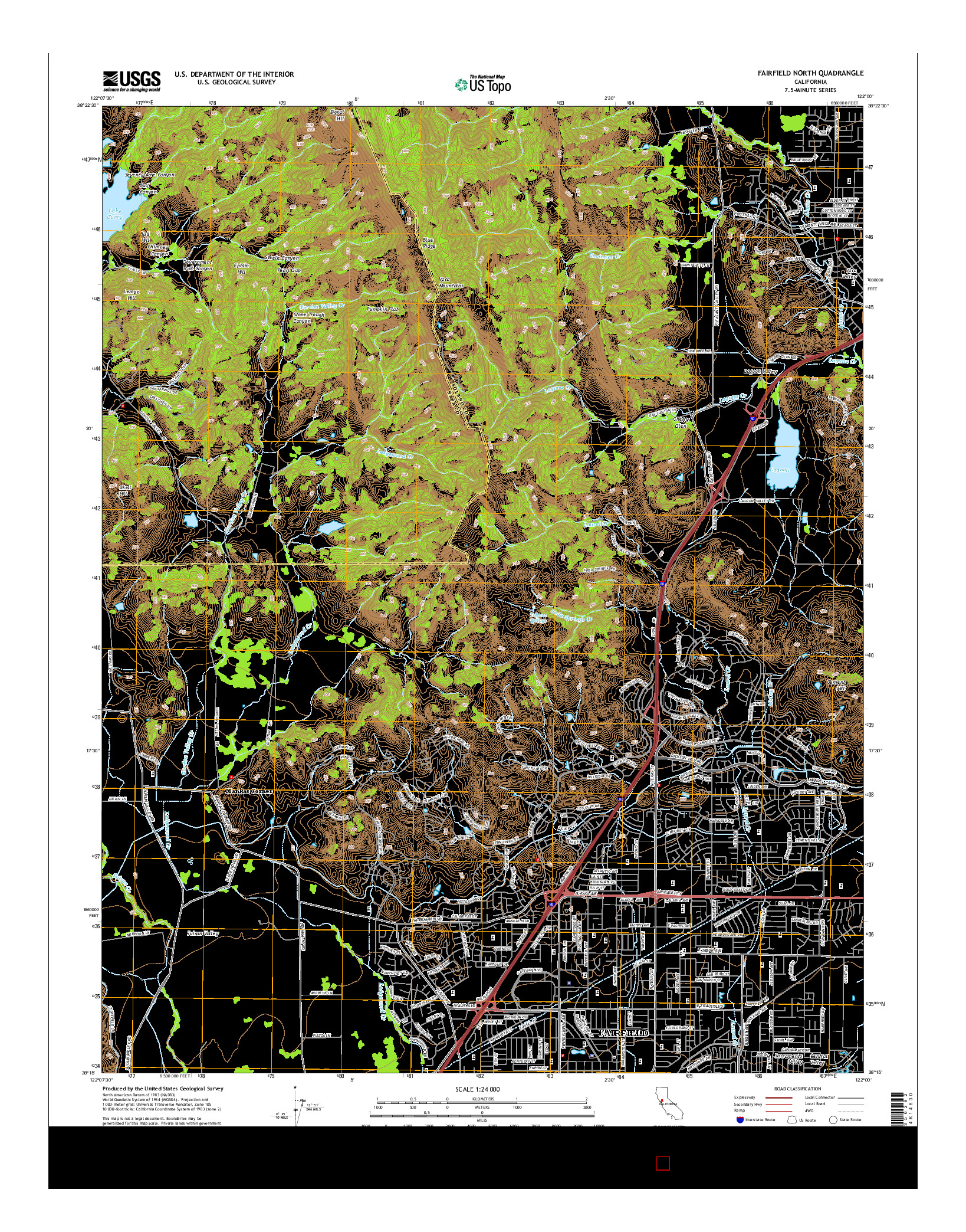 USGS US TOPO 7.5-MINUTE MAP FOR FAIRFIELD NORTH, CA 2015