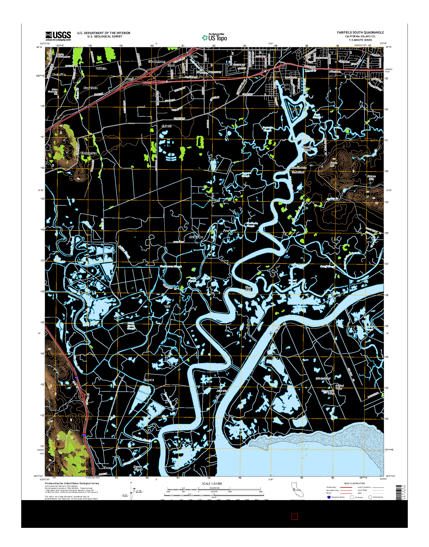 USGS US TOPO 7.5-MINUTE MAP FOR FAIRFIELD SOUTH, CA 2015