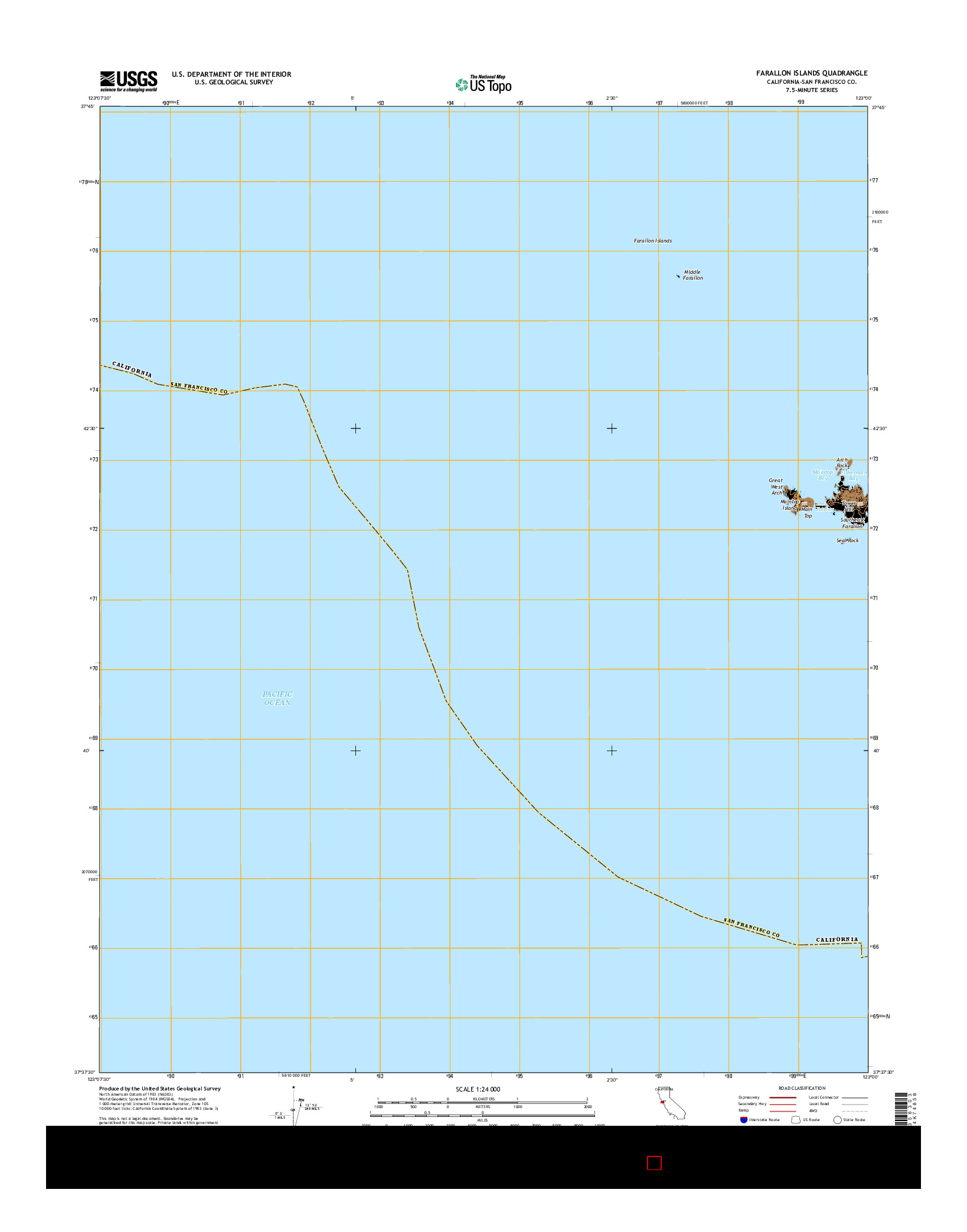 USGS US TOPO 7.5-MINUTE MAP FOR FARALLON ISLANDS, CA 2015