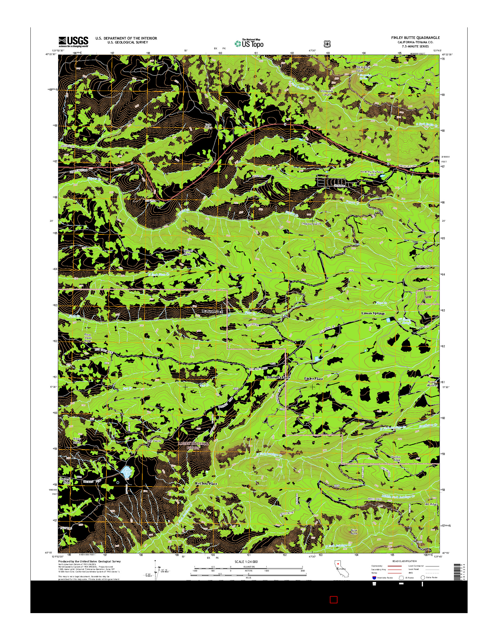 USGS US TOPO 7.5-MINUTE MAP FOR FINLEY BUTTE, CA 2015