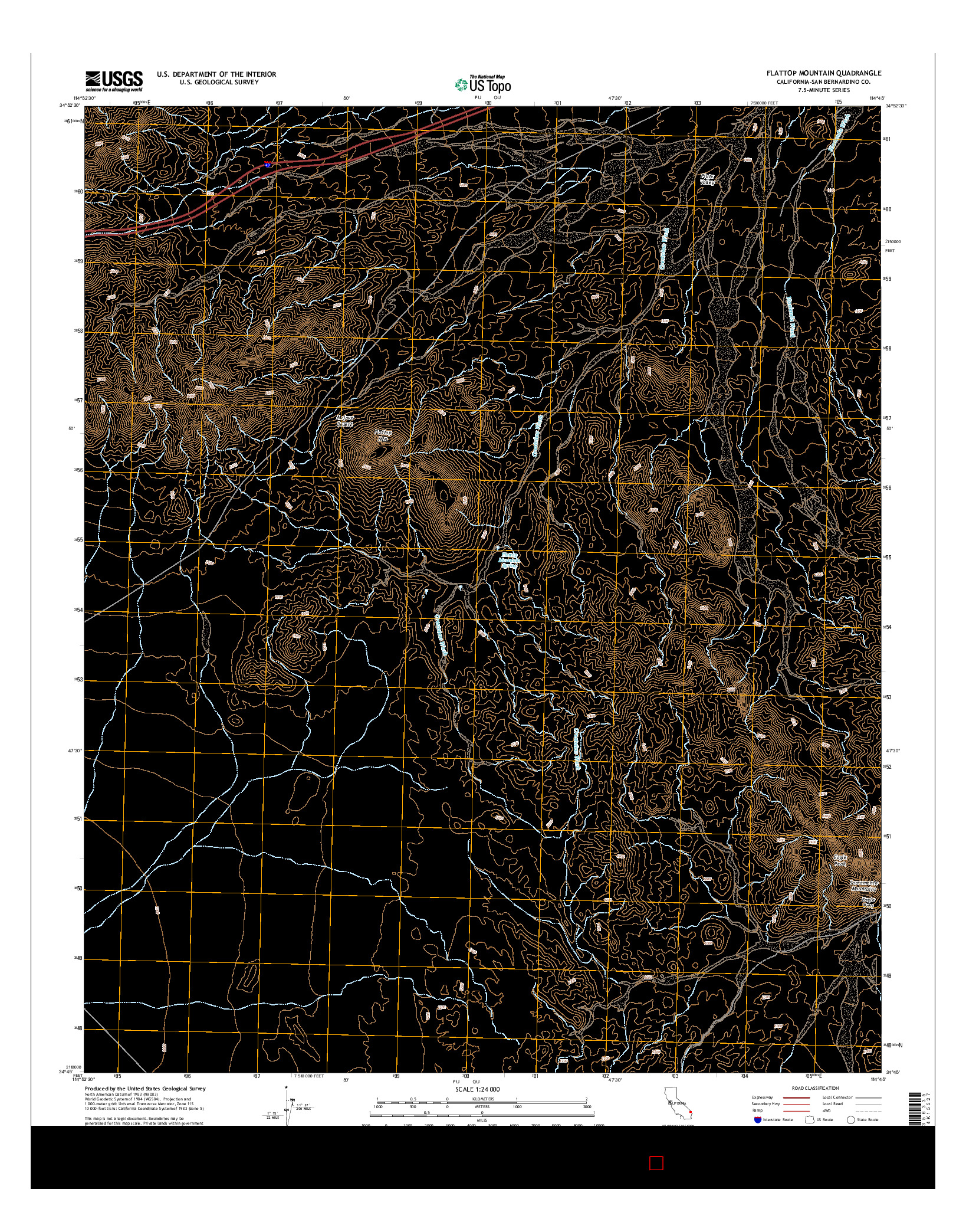 USGS US TOPO 7.5-MINUTE MAP FOR FLATTOP MOUNTAIN, CA 2015