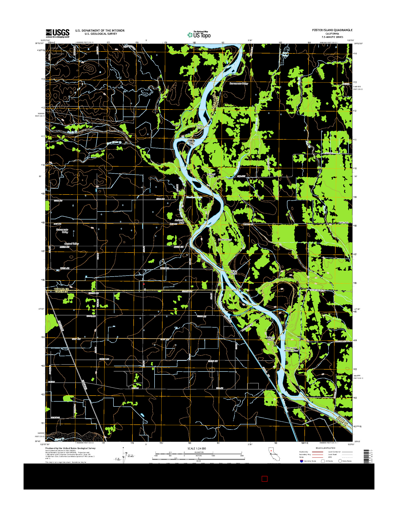 USGS US TOPO 7.5-MINUTE MAP FOR FOSTER ISLAND, CA 2015