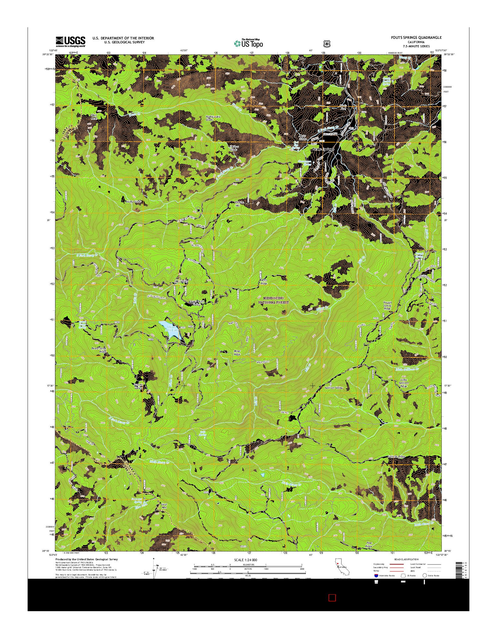 USGS US TOPO 7.5-MINUTE MAP FOR FOUTS SPRINGS, CA 2015