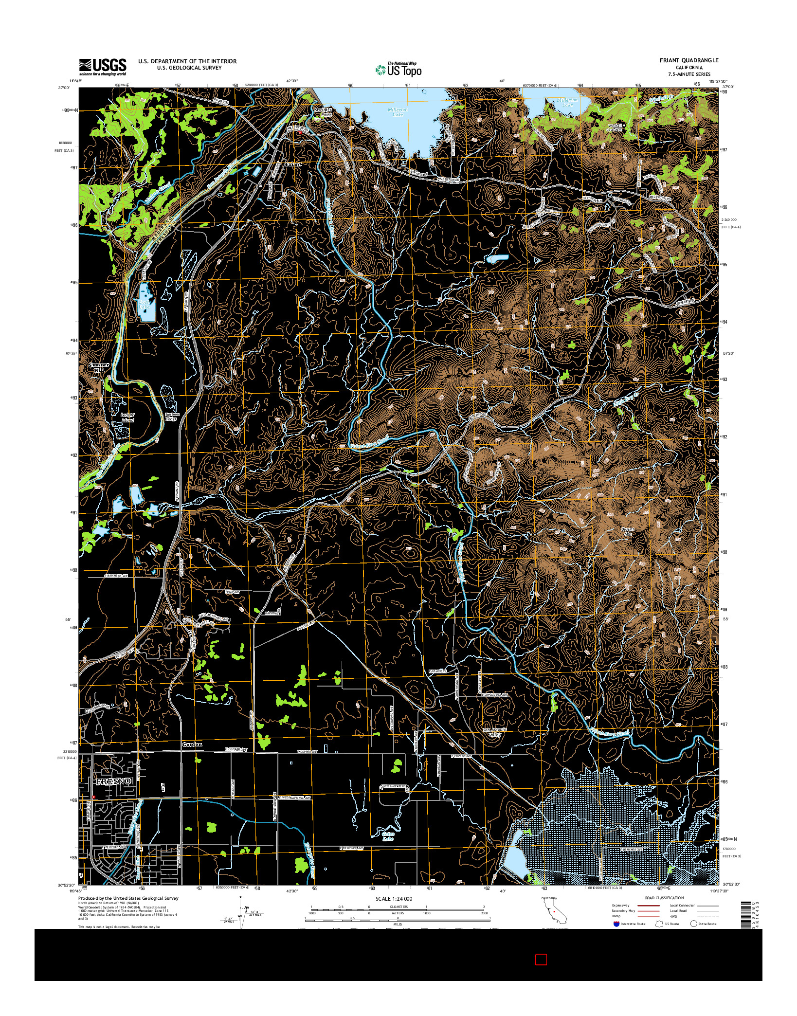 USGS US TOPO 7.5-MINUTE MAP FOR FRIANT, CA 2015